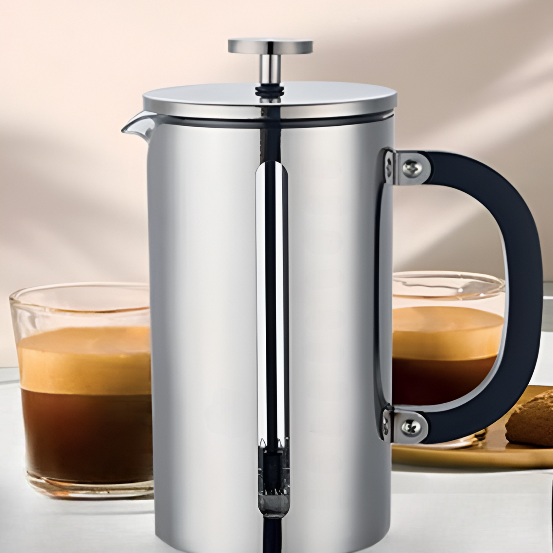 Cafetera Francesa Premium de Acero Inoxidable Cuiscent 1LT