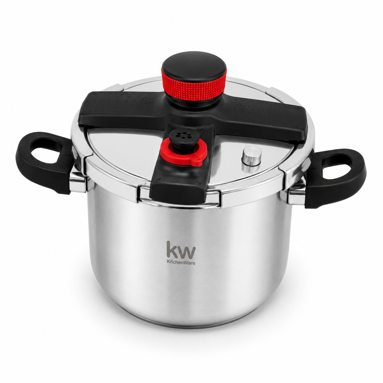 Olla a Presión KW Acero Inoxidable Oxford 6LT Triple Válvula
