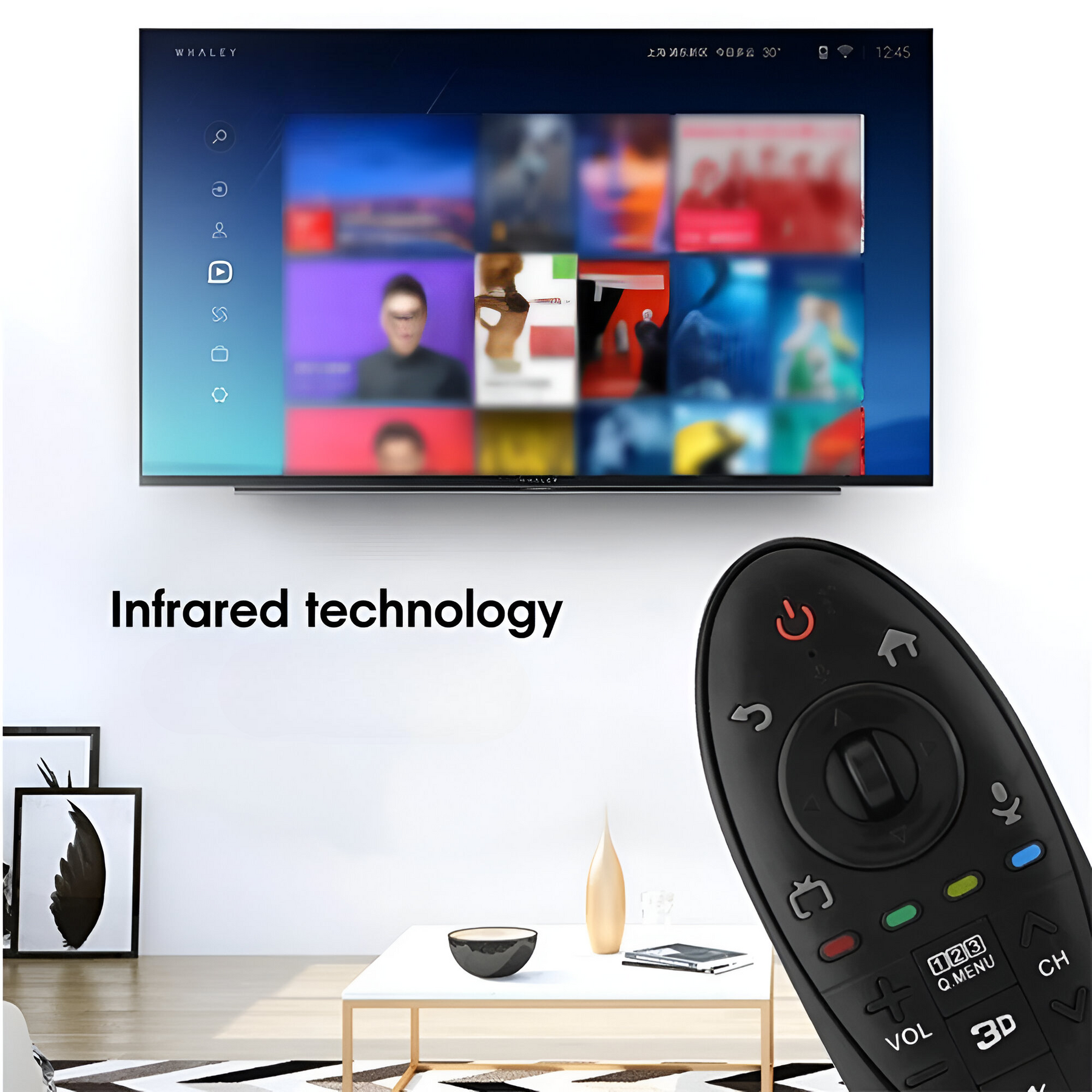 Control Remoto Magic para Smart TV LG 3D / 4K / TL471 Black