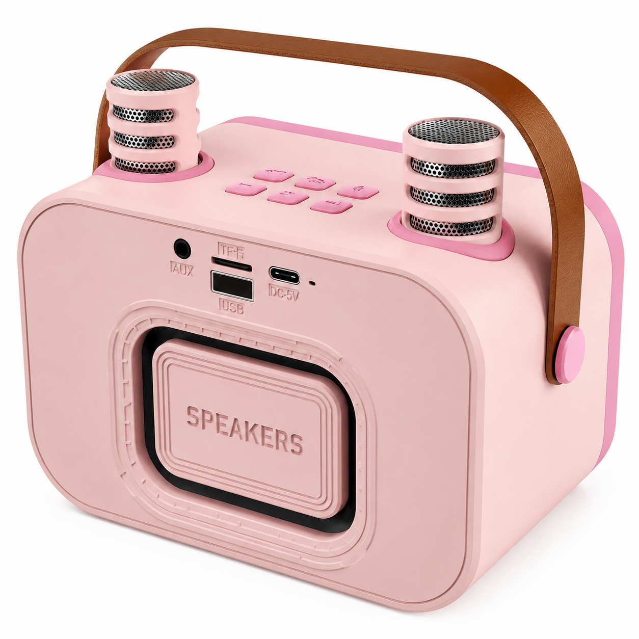 Karaoke Infantil RGB con 2 Micrófonos Inalámbricos Pink My Lil Dual Voice