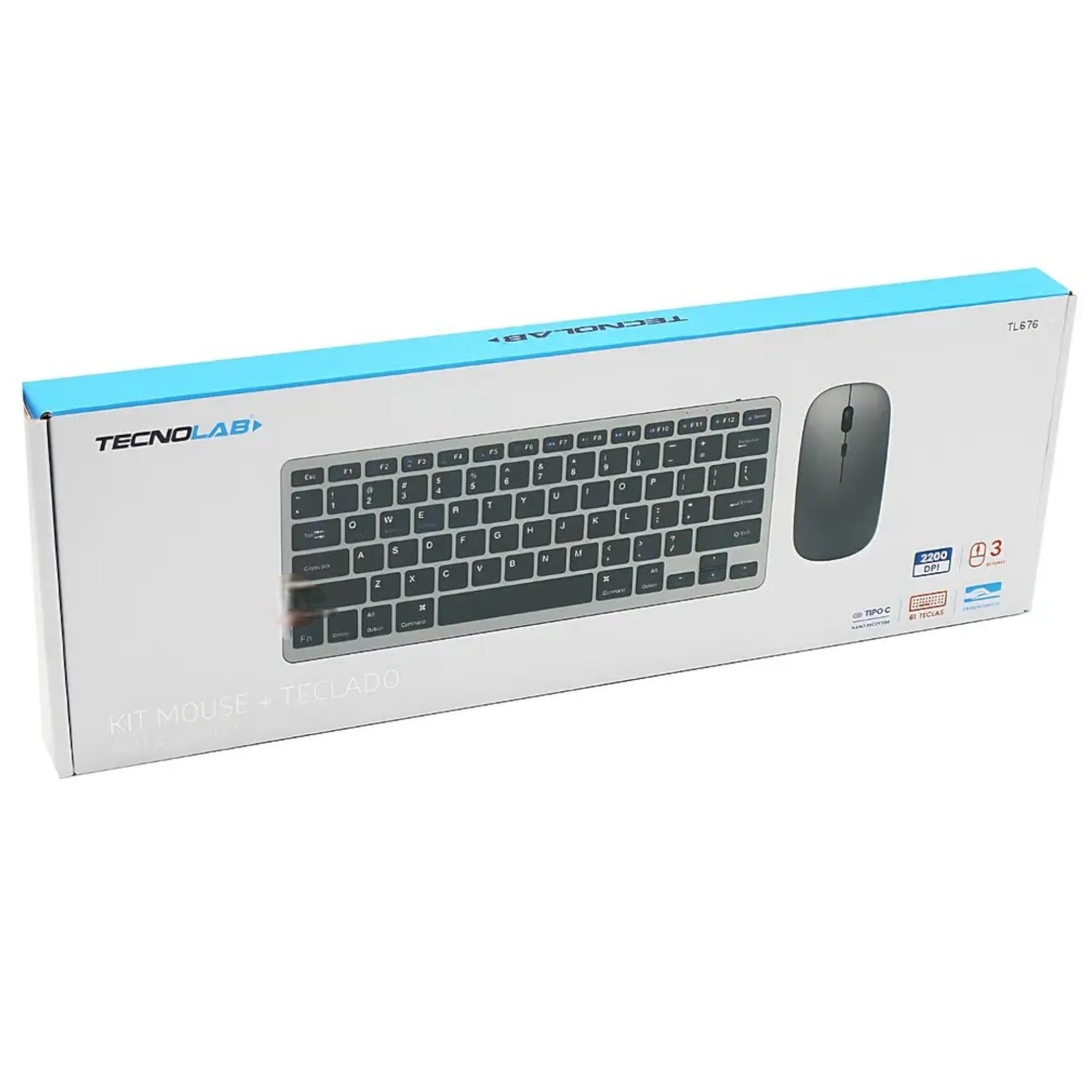 KIT Teclado y Mouse Inalámbrico Conexión Bluetooth + USB 2G