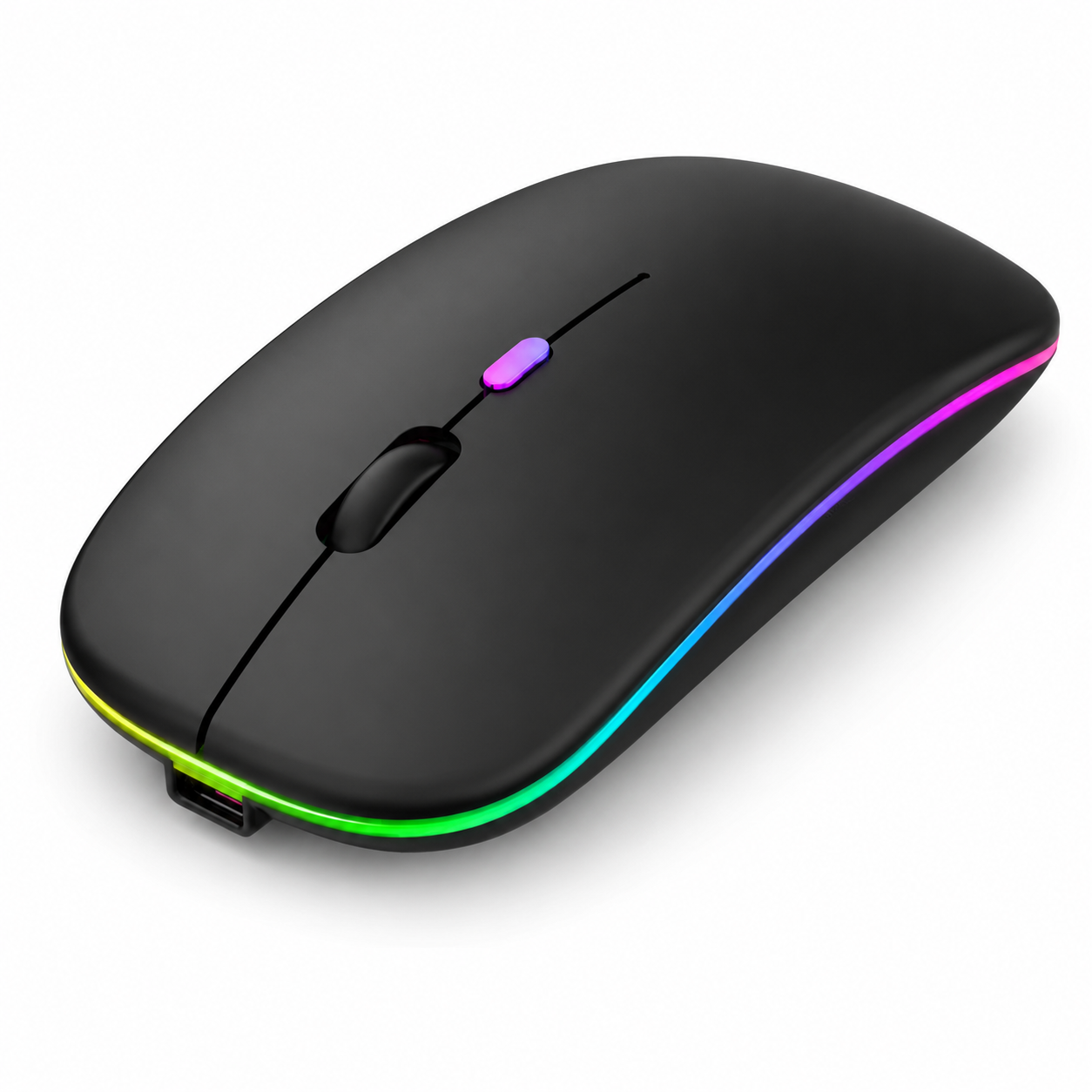 Mouse Inalámbrico Dual Bluetooth + USB 2G Recargable RGB BK