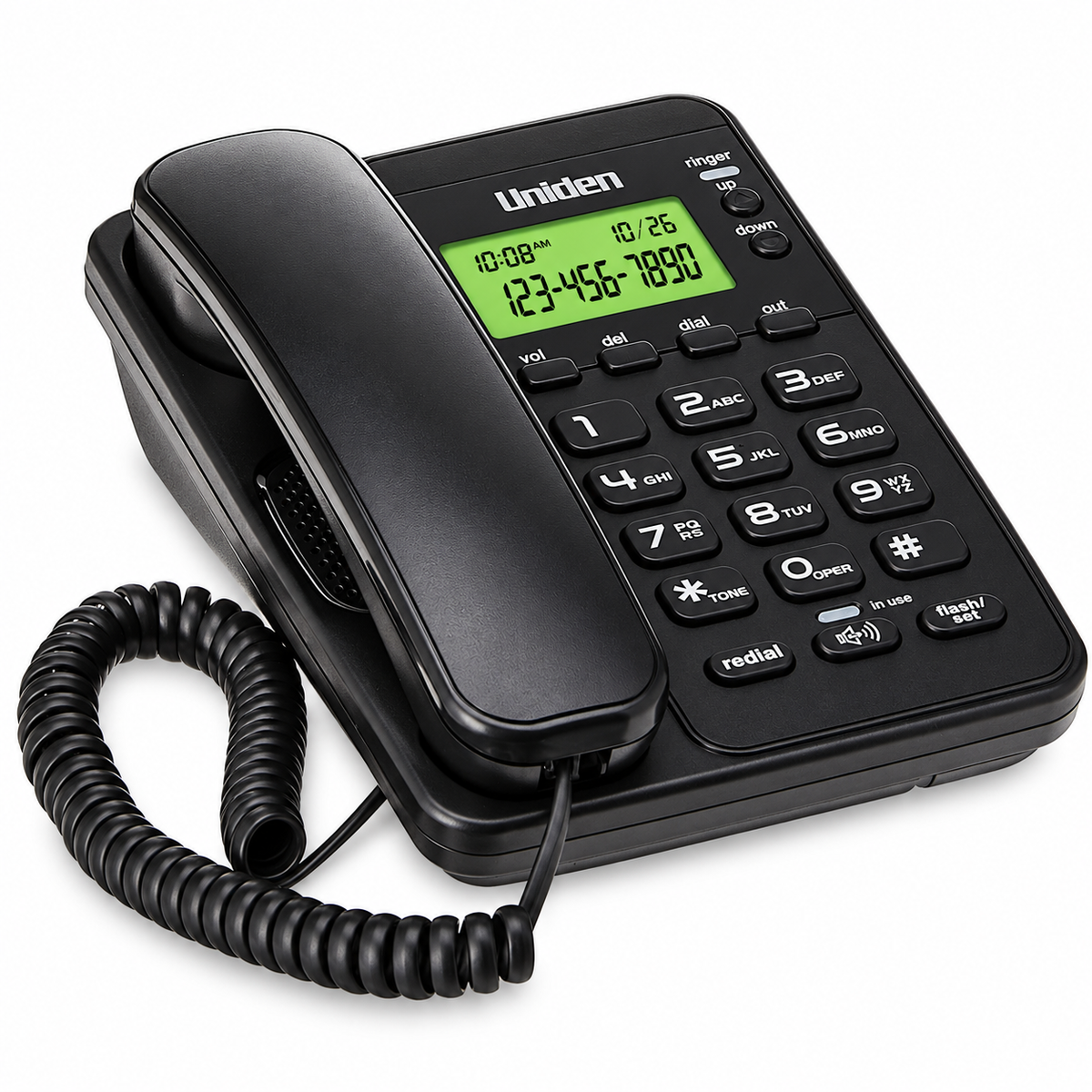 Telefono De Red Fija Sobre Mesa Uniden Con Manos Libre 6404
