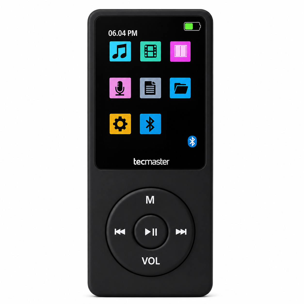 Reproductor MP3 16GB Bluetooth 5.0 Tecmaster TM-300523 Negro