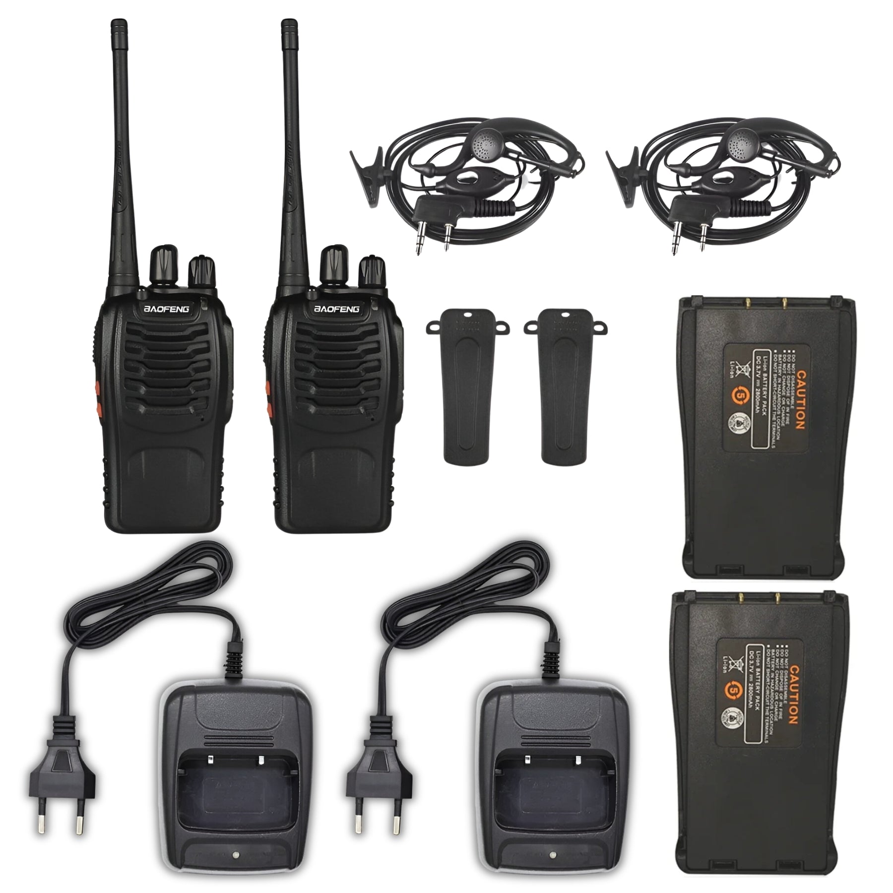 Kit de Radios Intercomunicadores Walkie Talkie 16 Canales BF