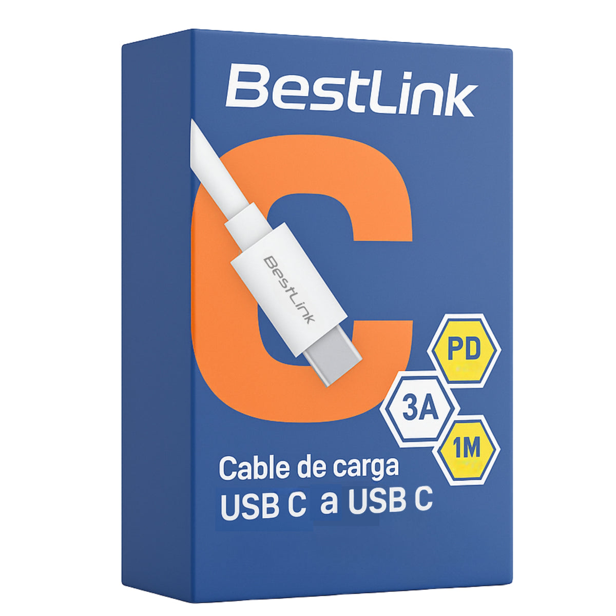 Cable USB-C a USB-C Compatible con CarPlay- Android Auto PD3