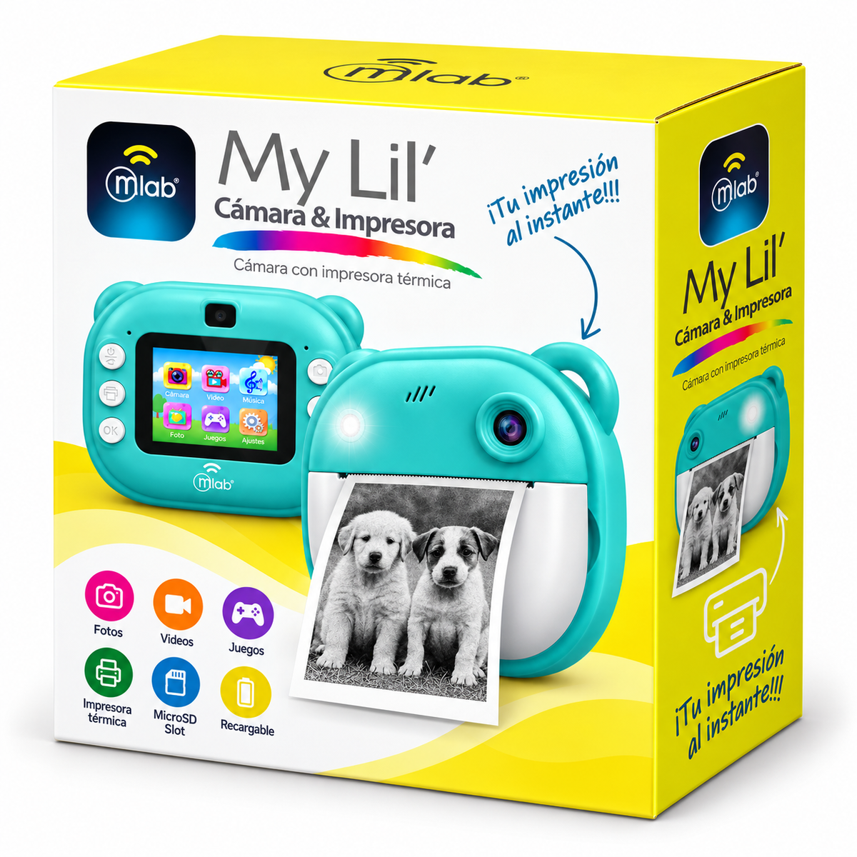 Cámara Instantánea Kinder Kids My LIL MLAB 8 MPX B & N