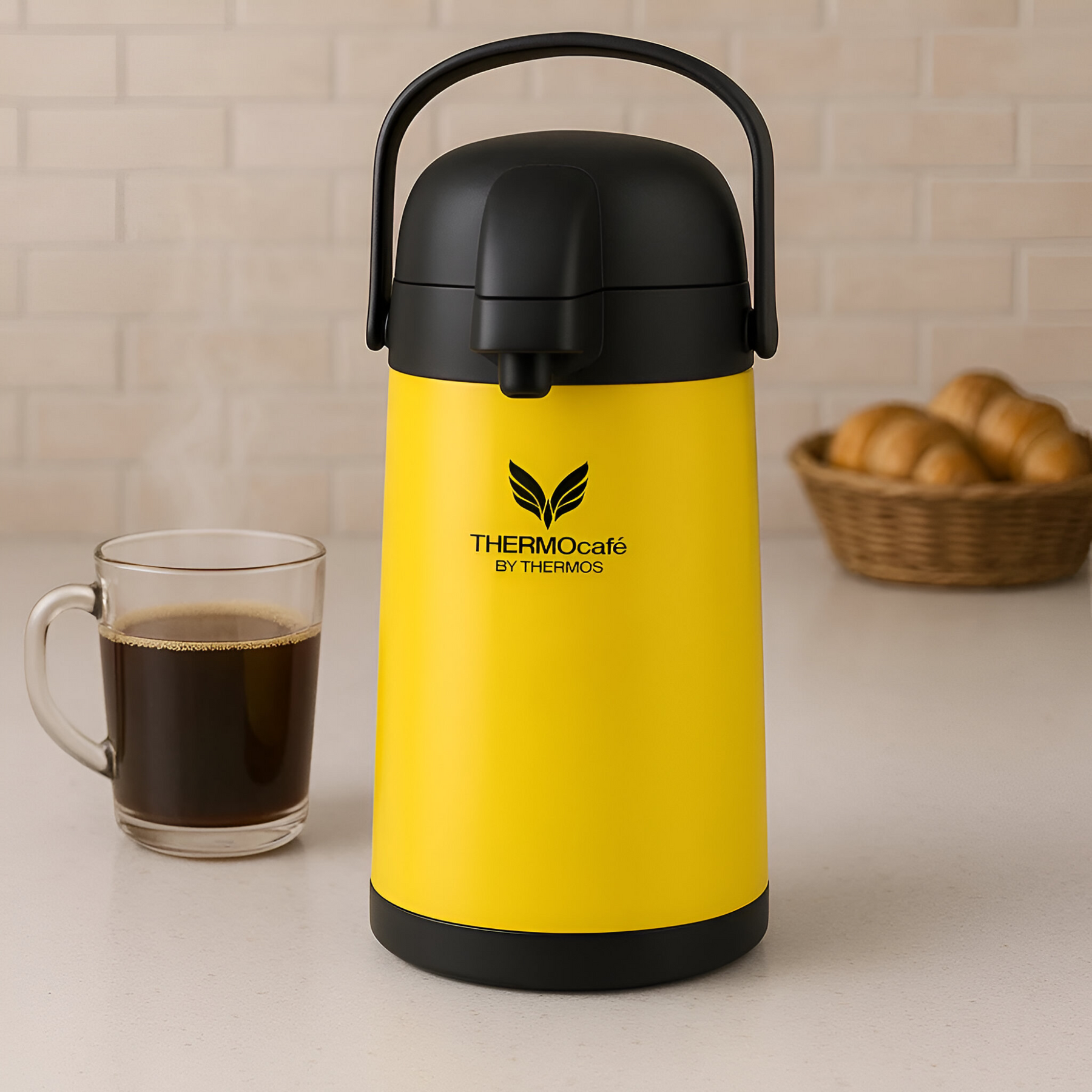 Termo Sifón Acero Inoxidable 1.9LT Amarillo Thermos CLN-19SU