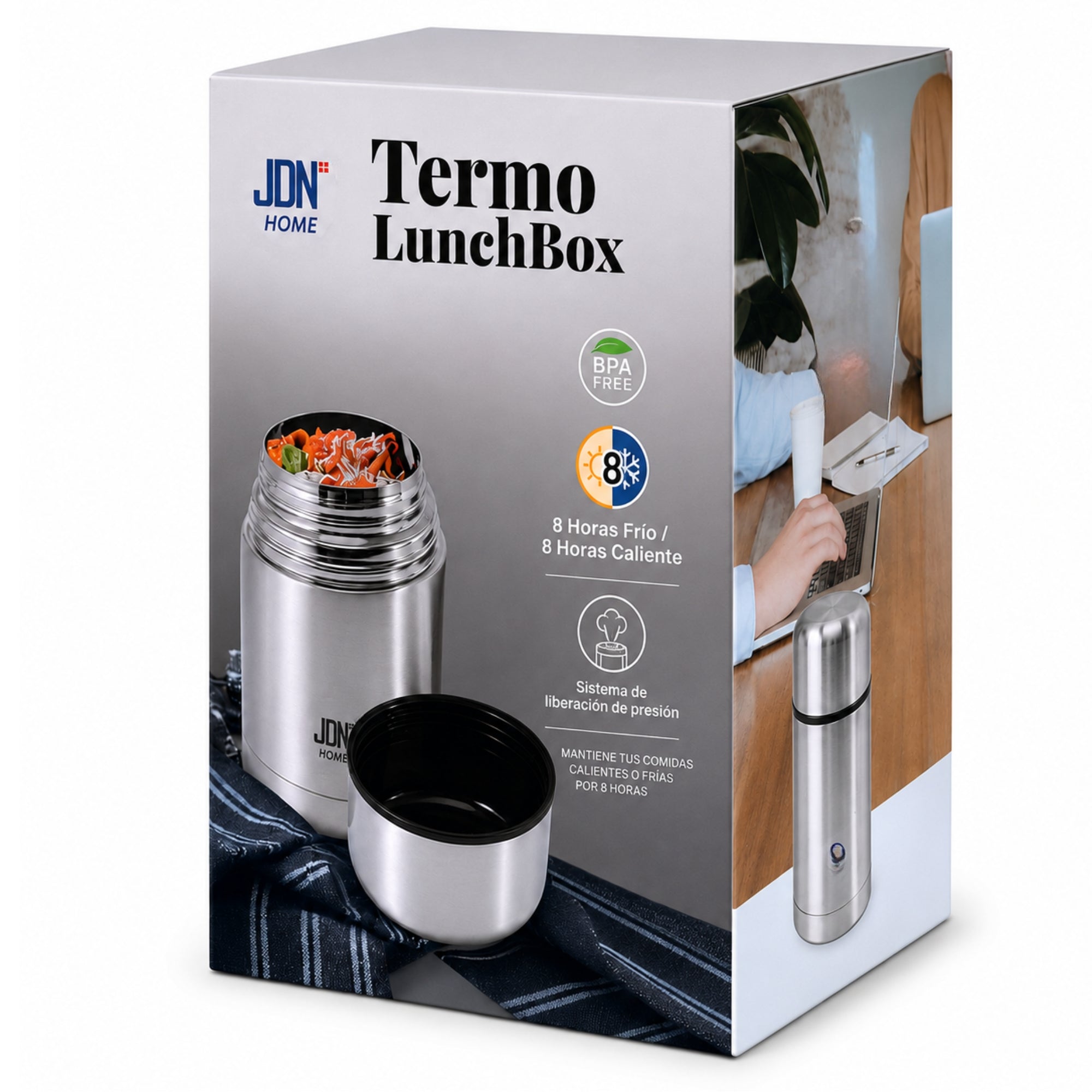 Termo Premium de Comidas 750cc Inox Multi Propósito 8H JDN