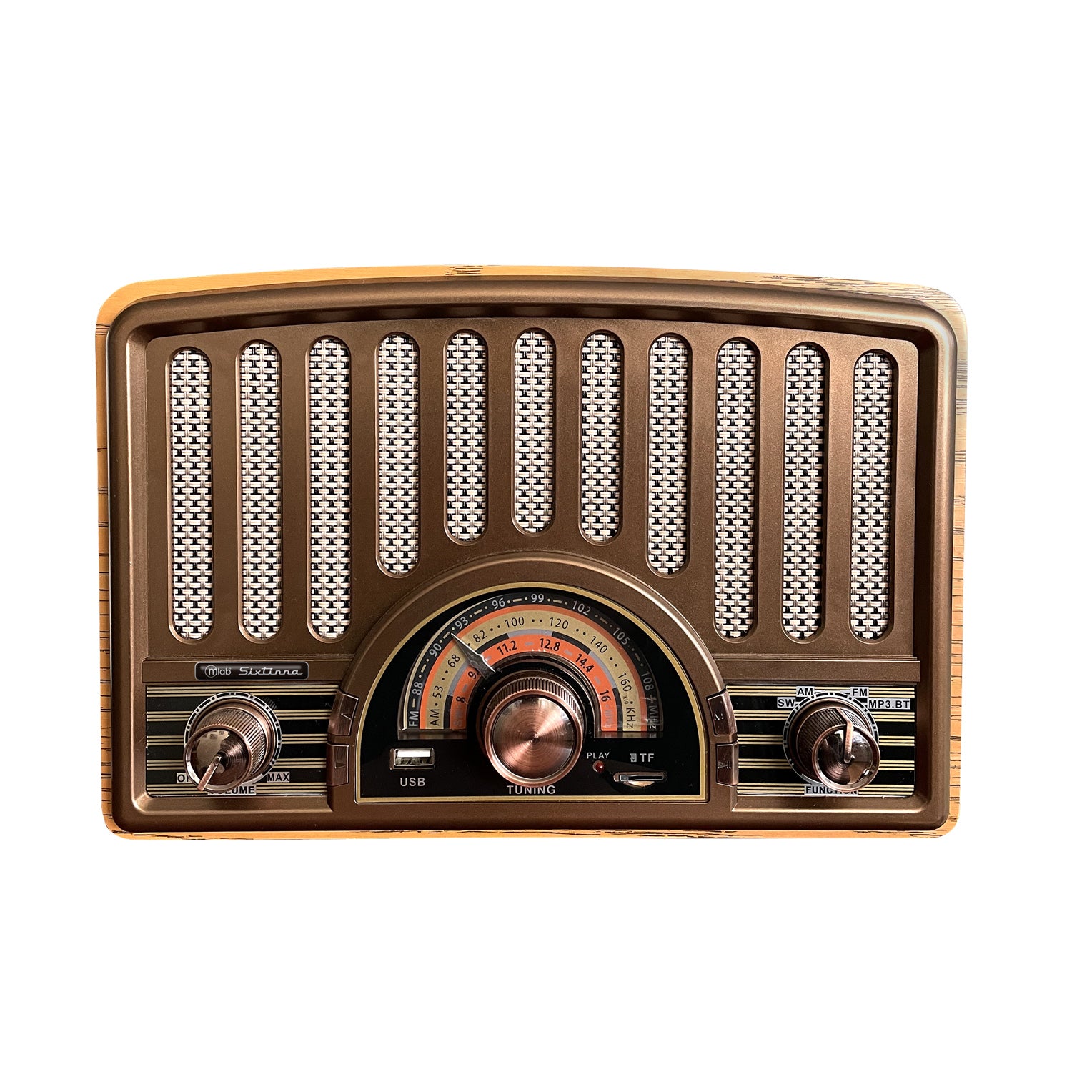 Parlante Portátil BT Retro Sixtinna Años 1930 AM/ FM/ SW