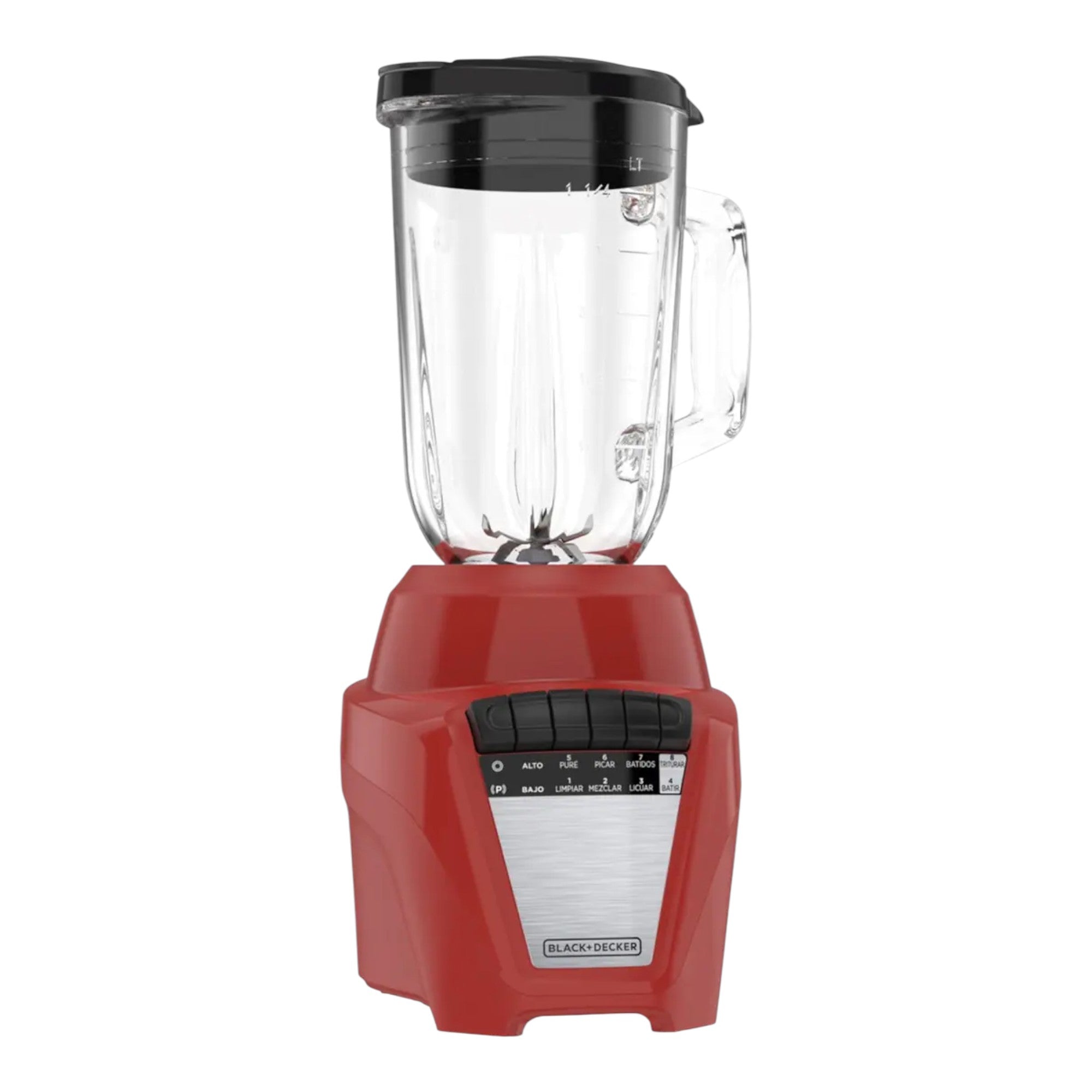 Licuadora Black+Decker 700W Vaso de Vidrio 1.5L Roja
