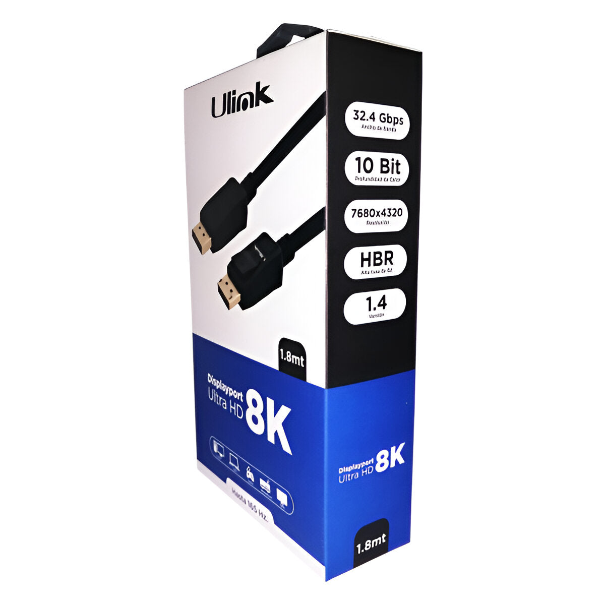 Cable Ulink Display Portultra Hd 8k Macho A Macho 1.8MTS 0150176