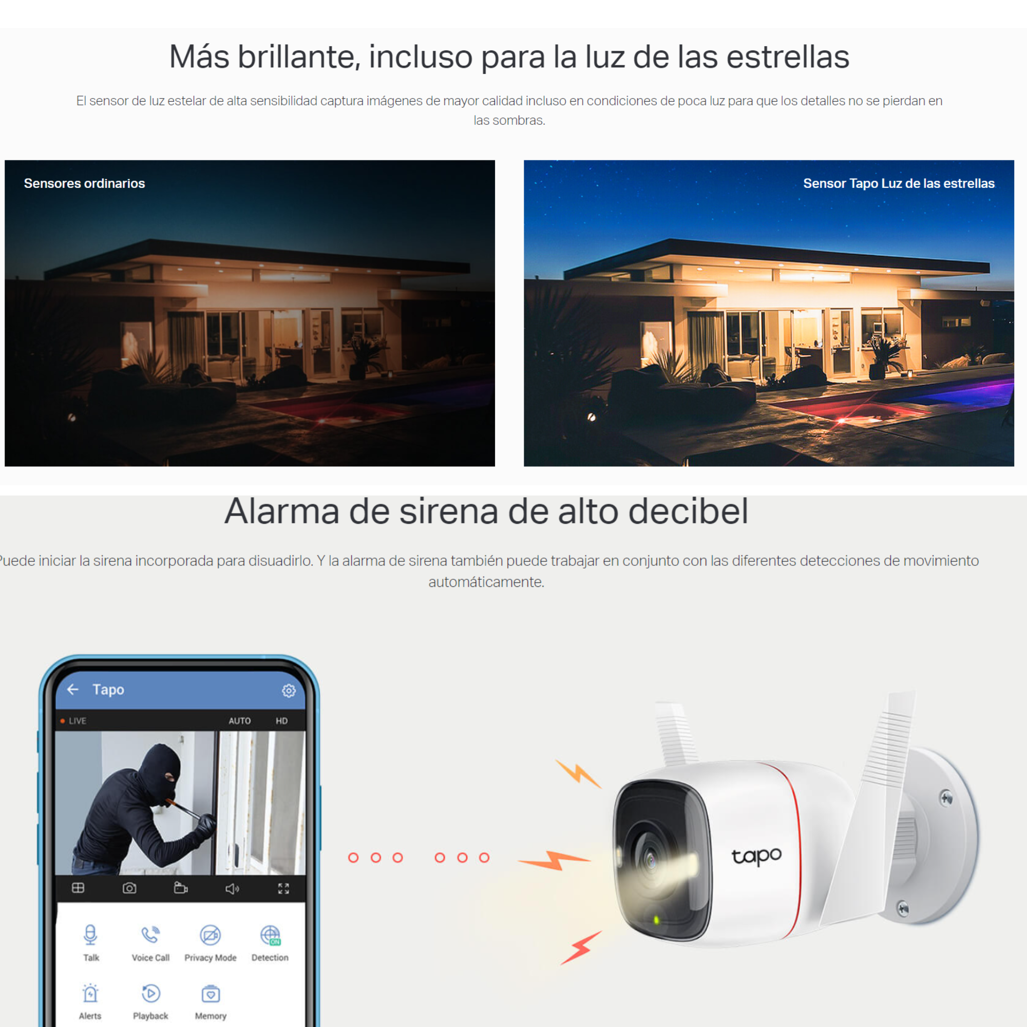 Cámara de Seguridad Wifi 2K TP-LINK TAPO C320WS de Exterior