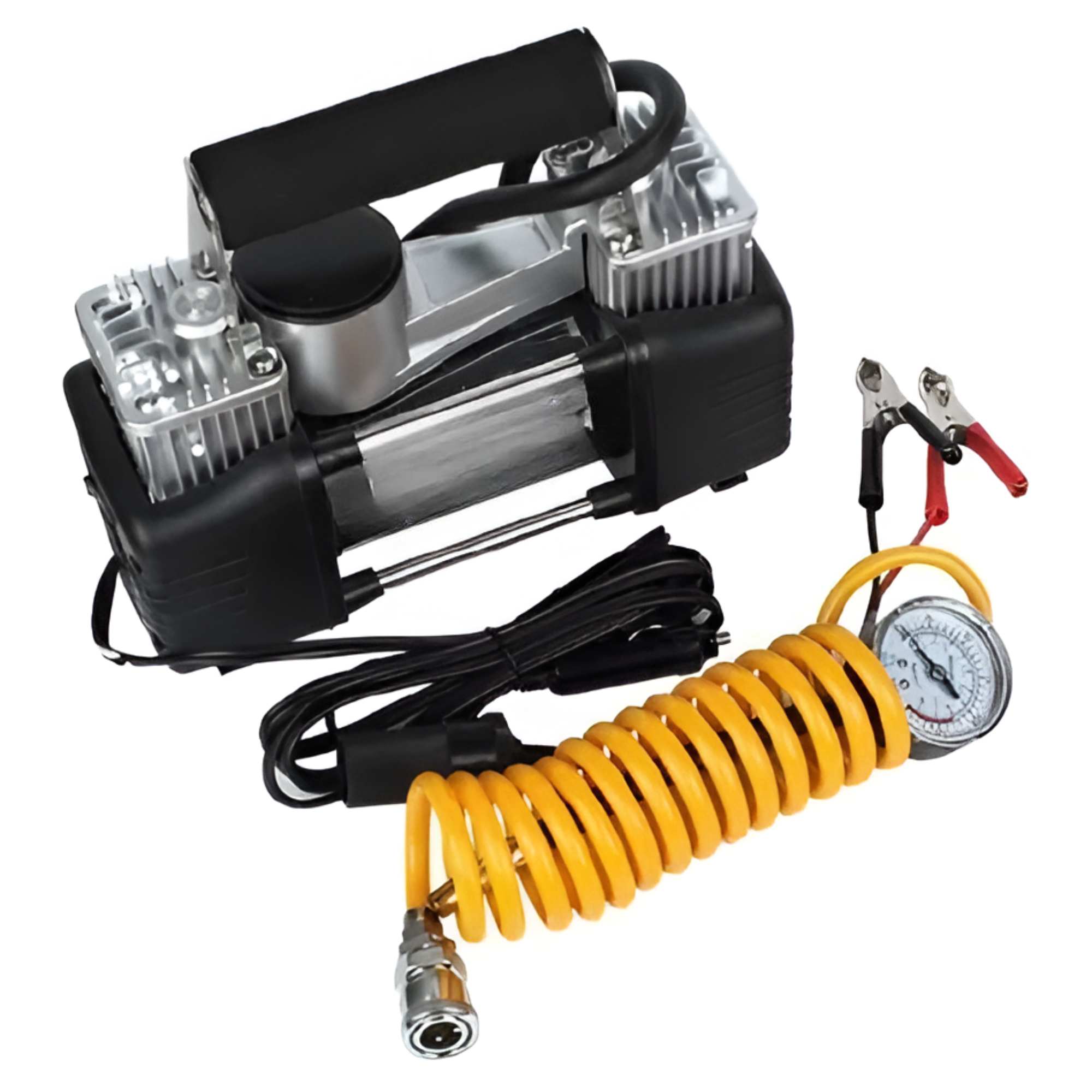 Compresor de Aire para Autos 12V Doble Cilindro 150 PSI Max