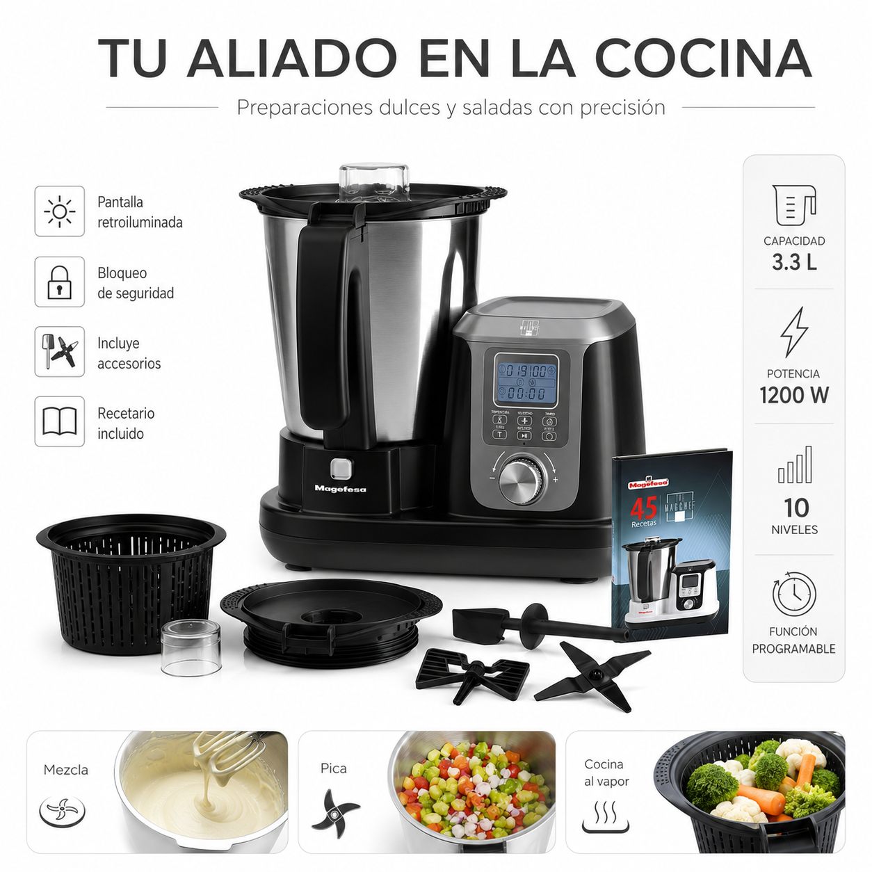 Robot de Cocina Profesional MAGCHEF Magefesa MGF4550 Premium