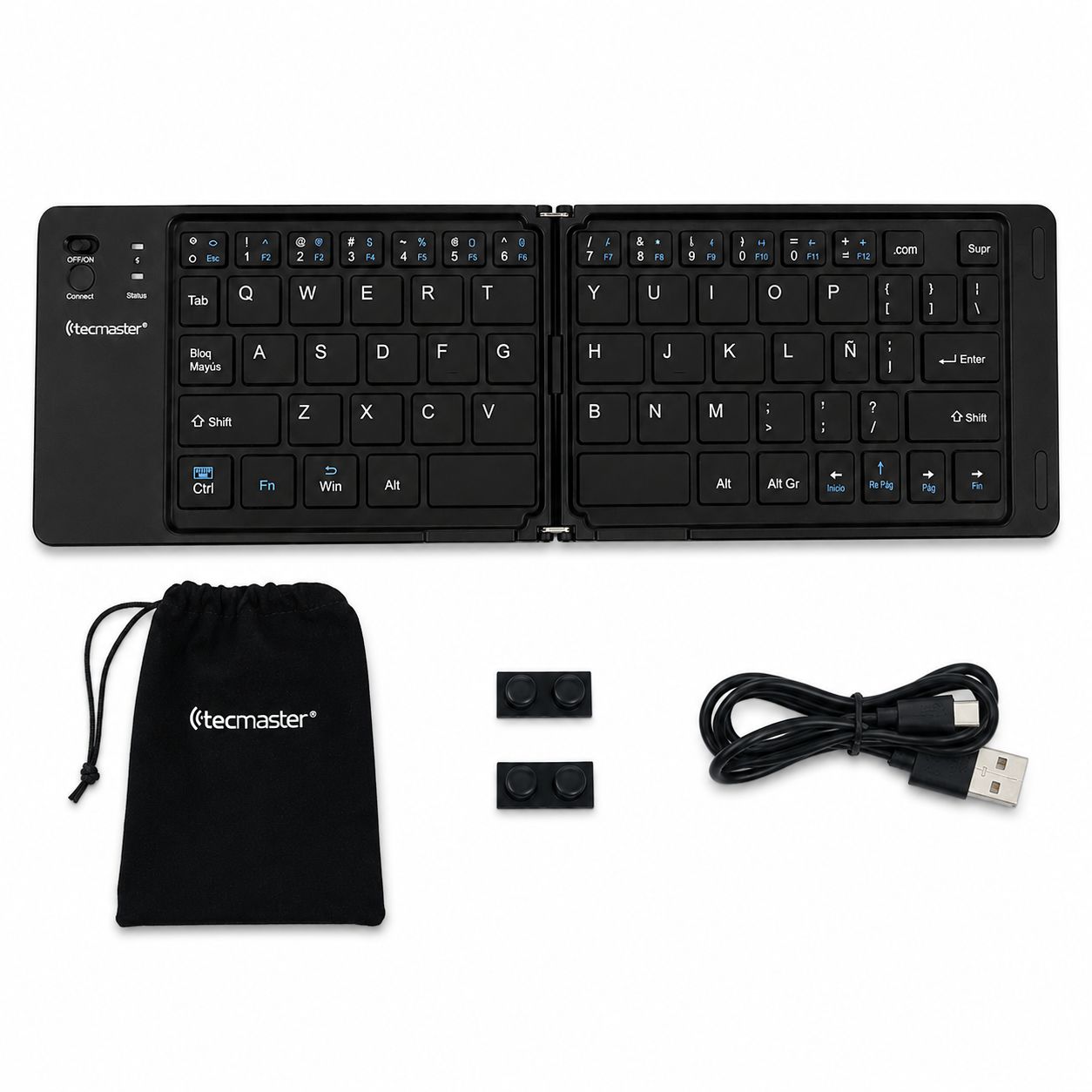 Teclado Bluetooth Plegable Multiplataformas Black