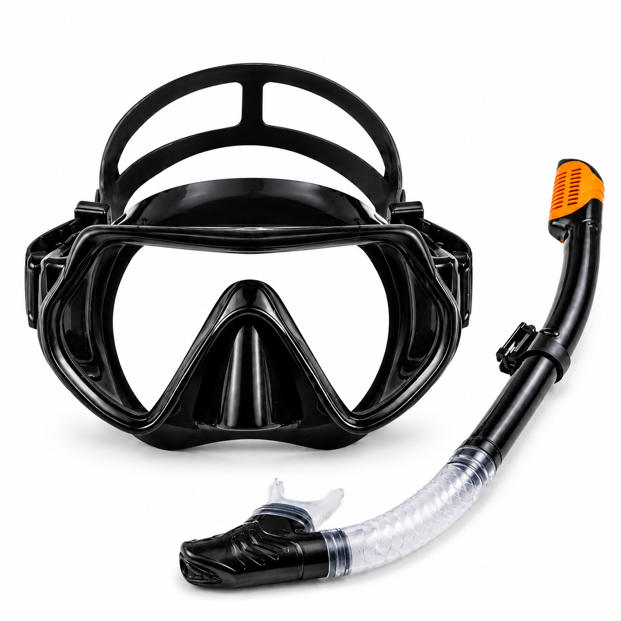 Mascara de Buceo Anti Fugas de Vidrio Templado con Snorkel