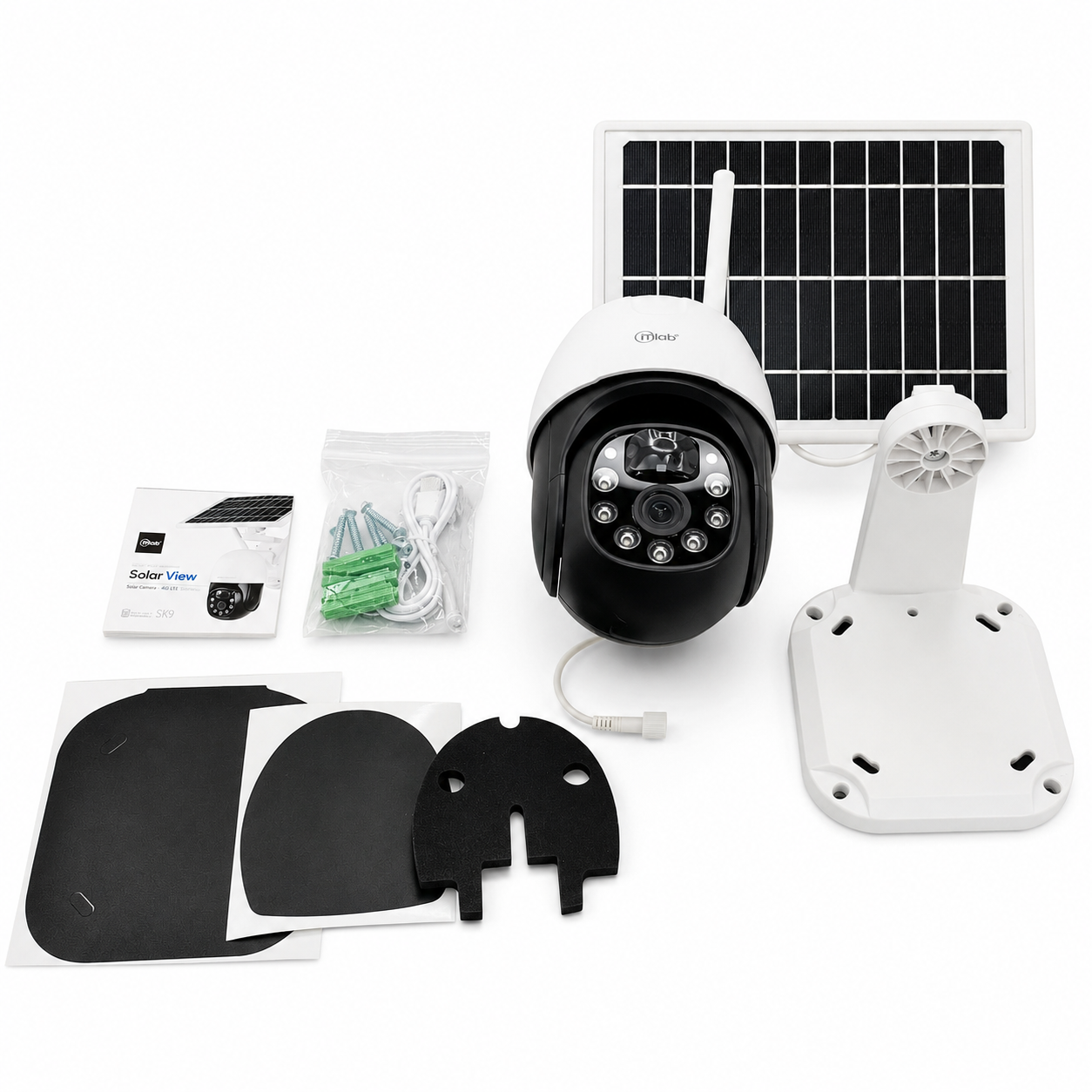 Cámara de Seguridad Solar Autónoma Robótica PTZ IP-4GLTE FHD