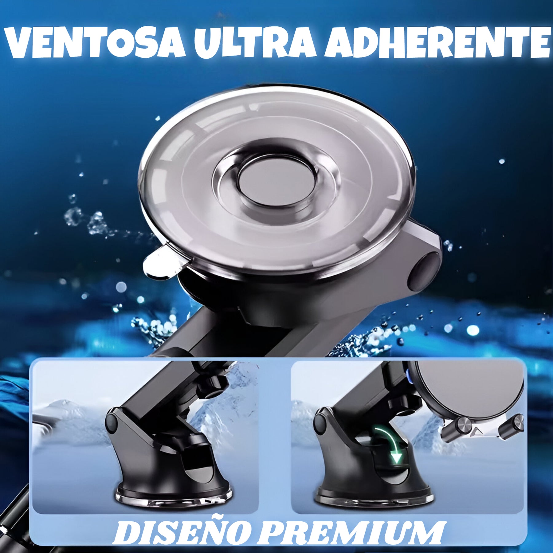 Soporte de Auto con Carga Inalámbrica 15W Tecmaster TM200543