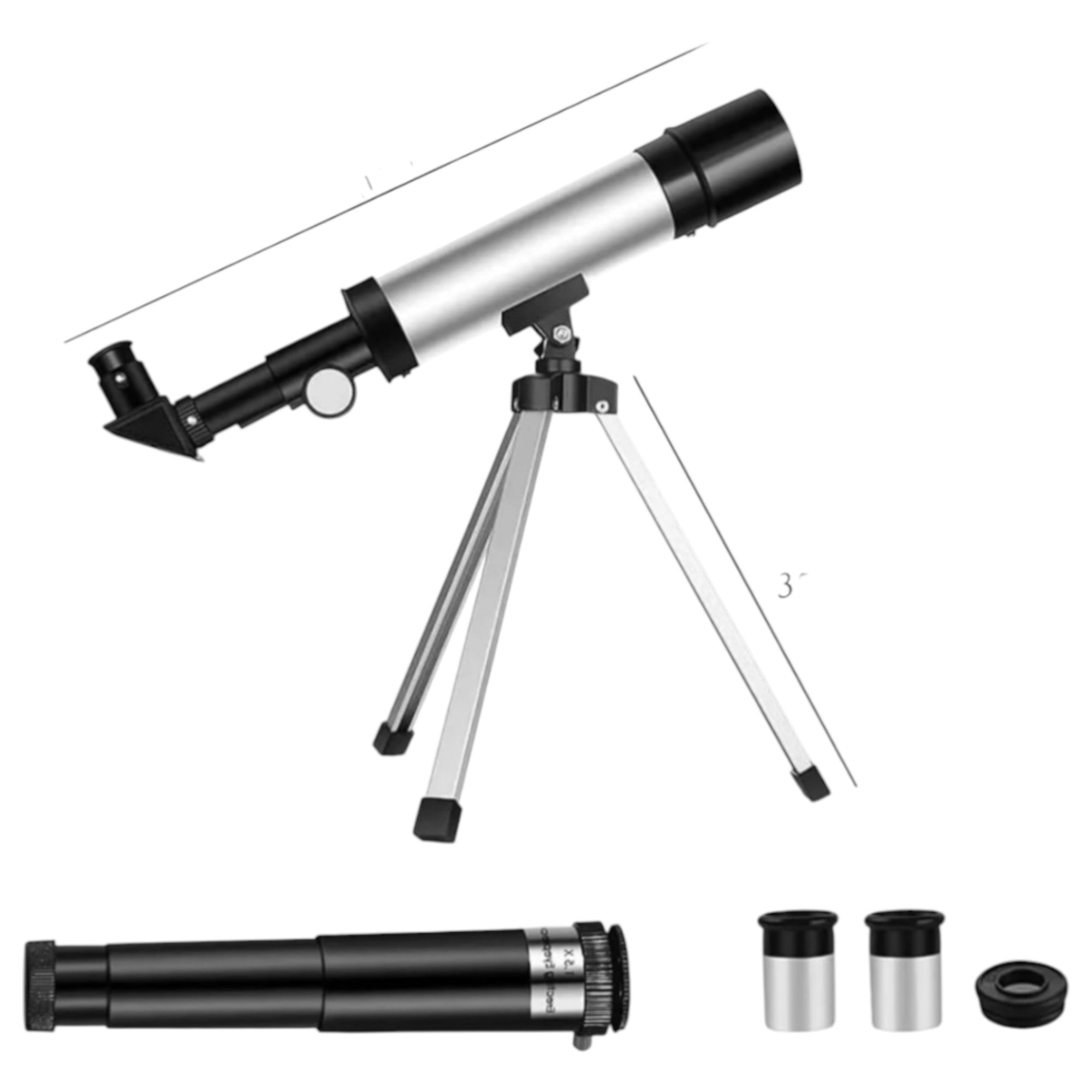 Telescopio Astronómico Monocular 90X HD de Aluminio TL-070
