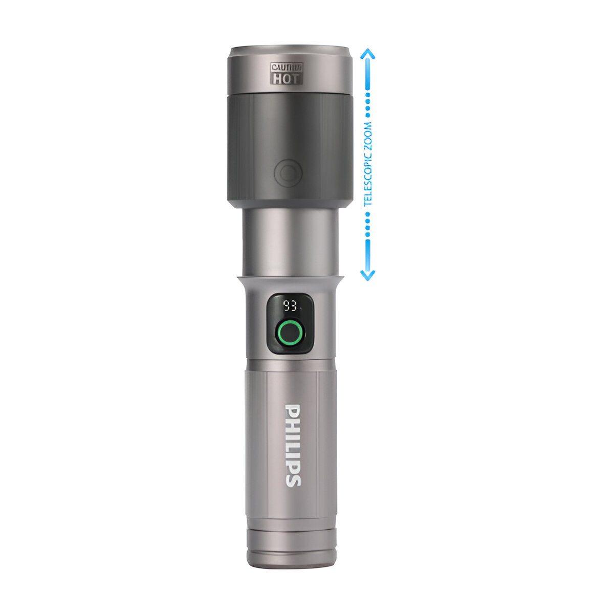 Linterna LED 60W High Power Zoom Aluminium USB-C Recargable