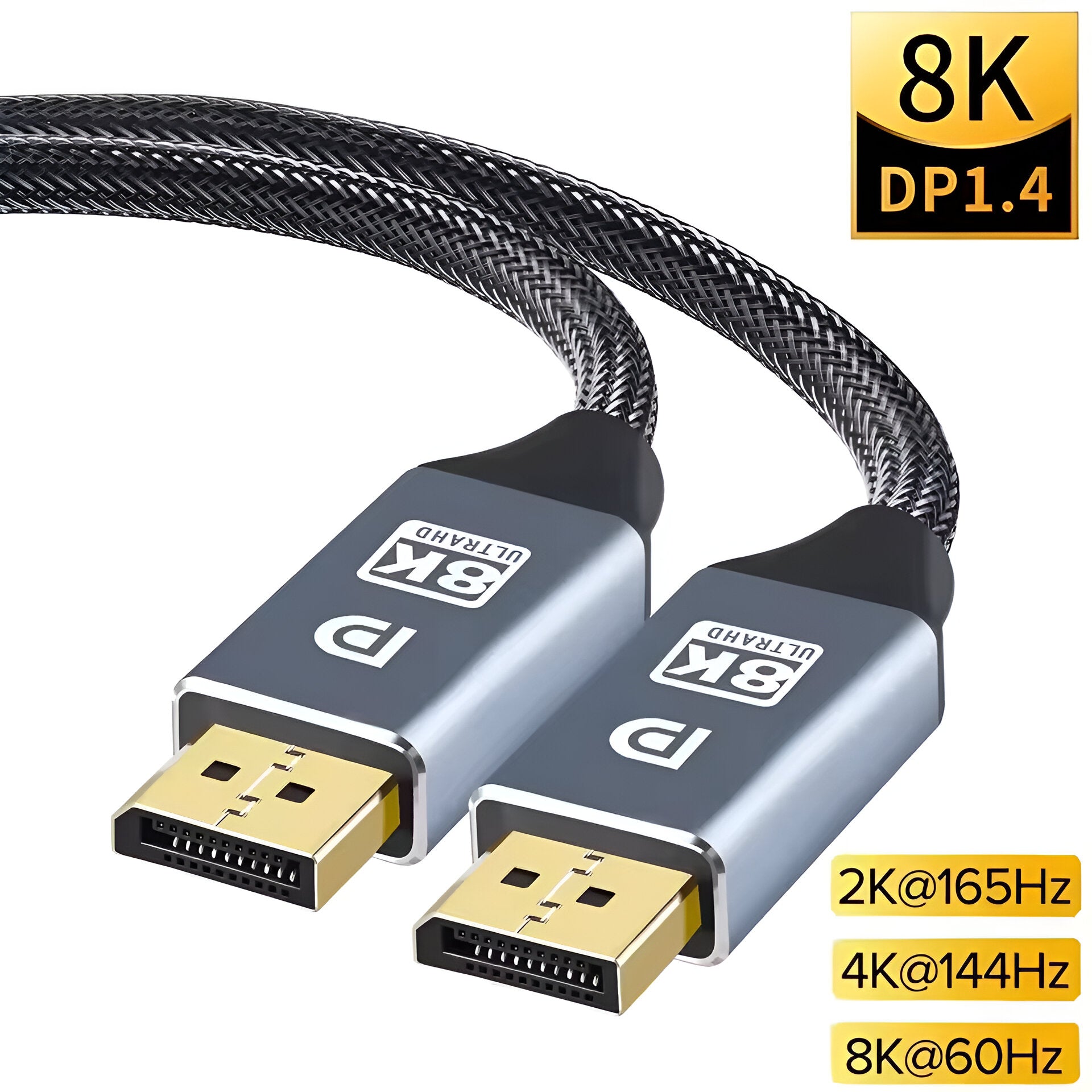 Cable DisplayPort 8K Profesional Video 32Gbps + Audio 32-Bit
