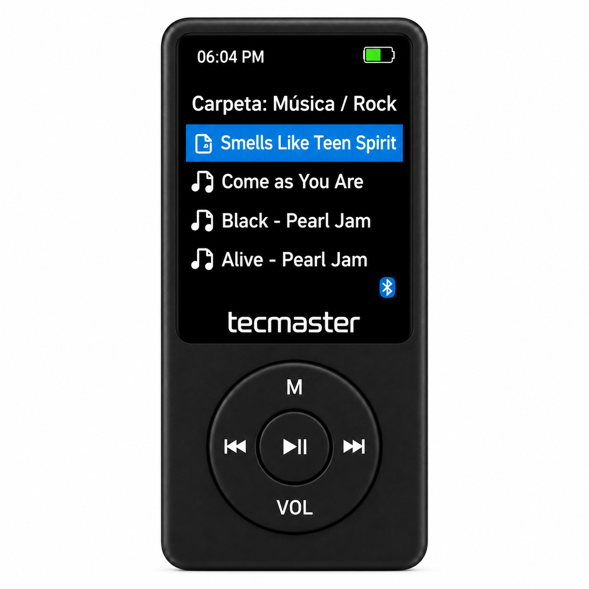 Reproductor MP3 16GB Bluetooth 5.0 Tecmaster TM-300523 Negro