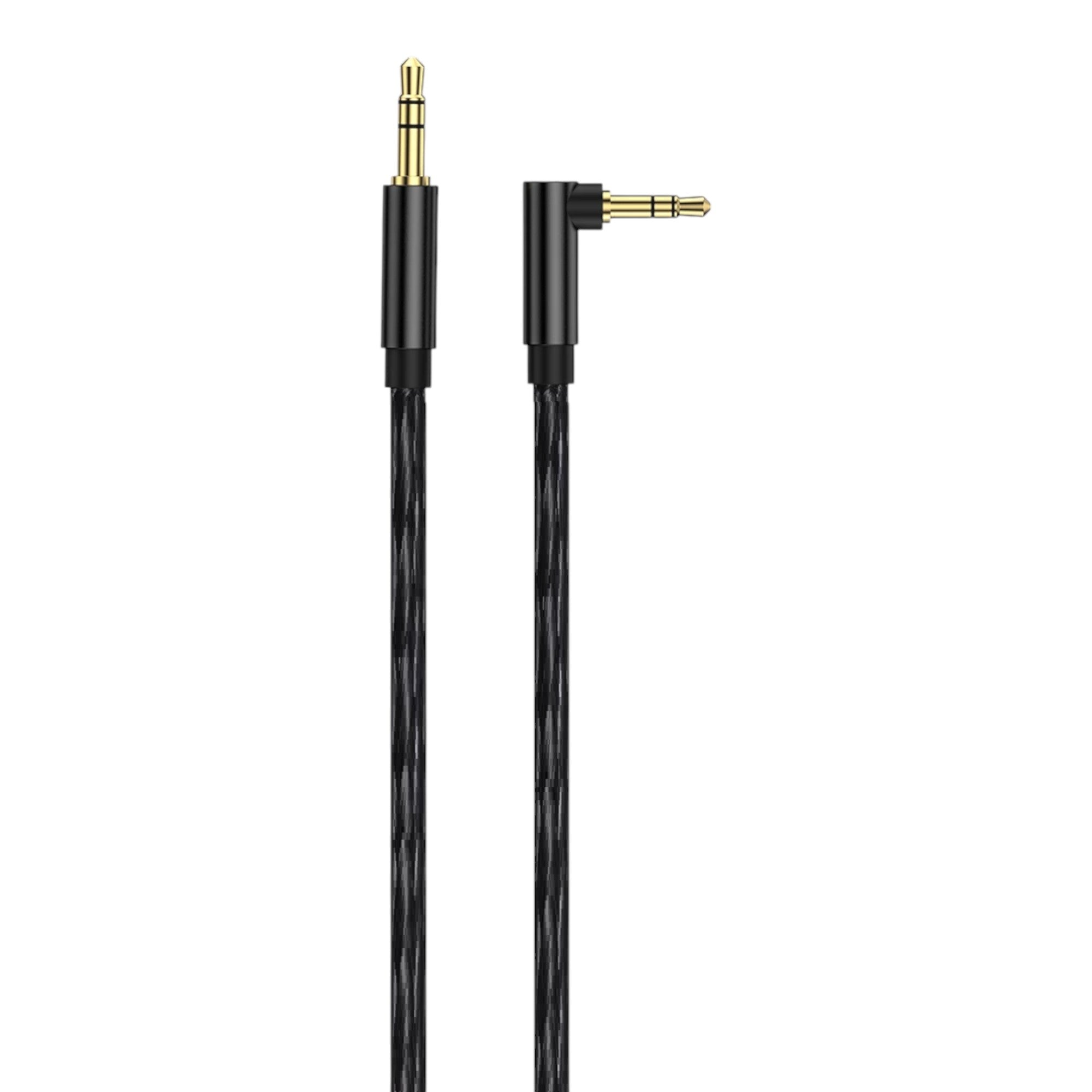 Cable De Audio Premium 1x1 Acordonado con Conector en 90° 3M