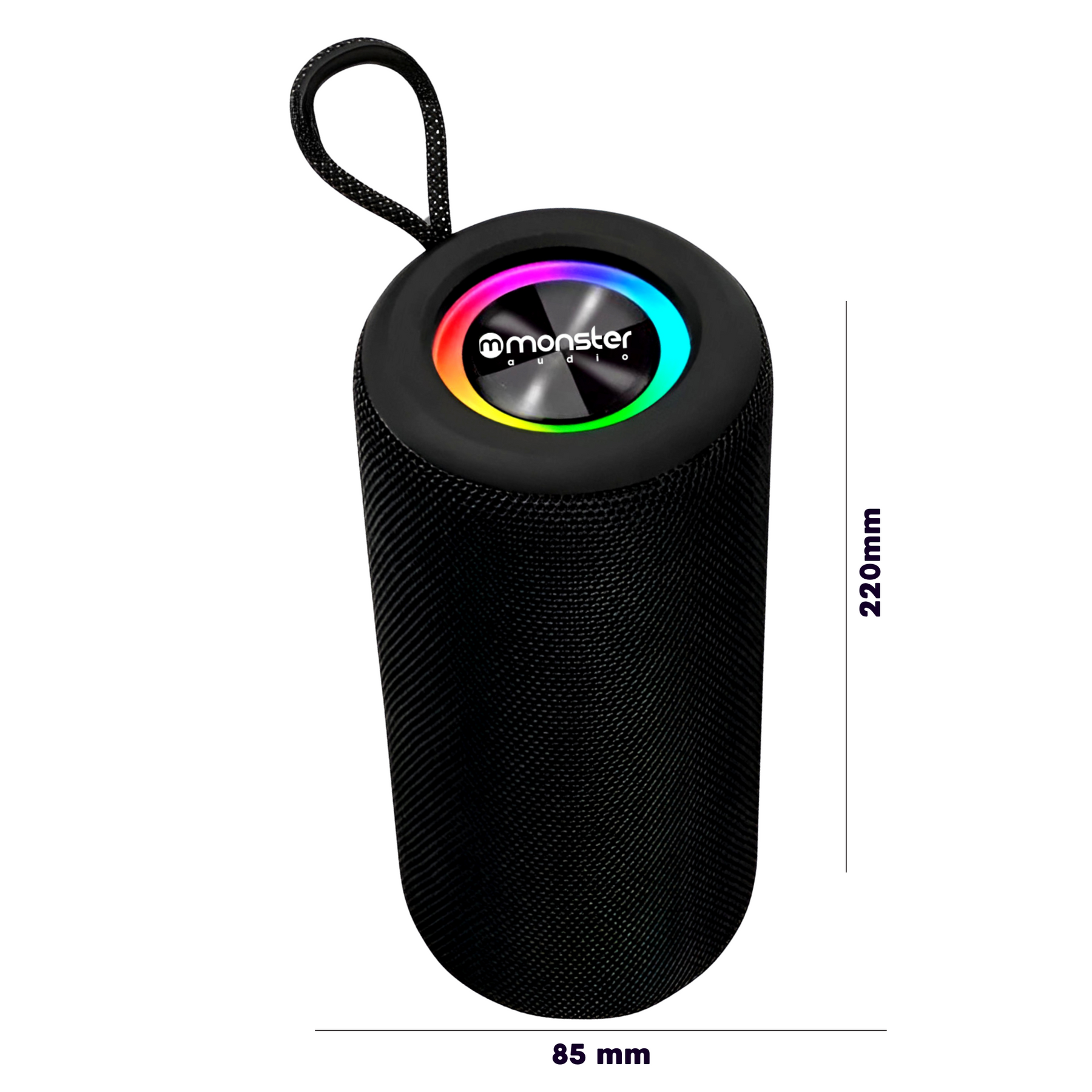 Parlante Bluetooth Monster TWS / FM / RGB / USB-C P468N +10W