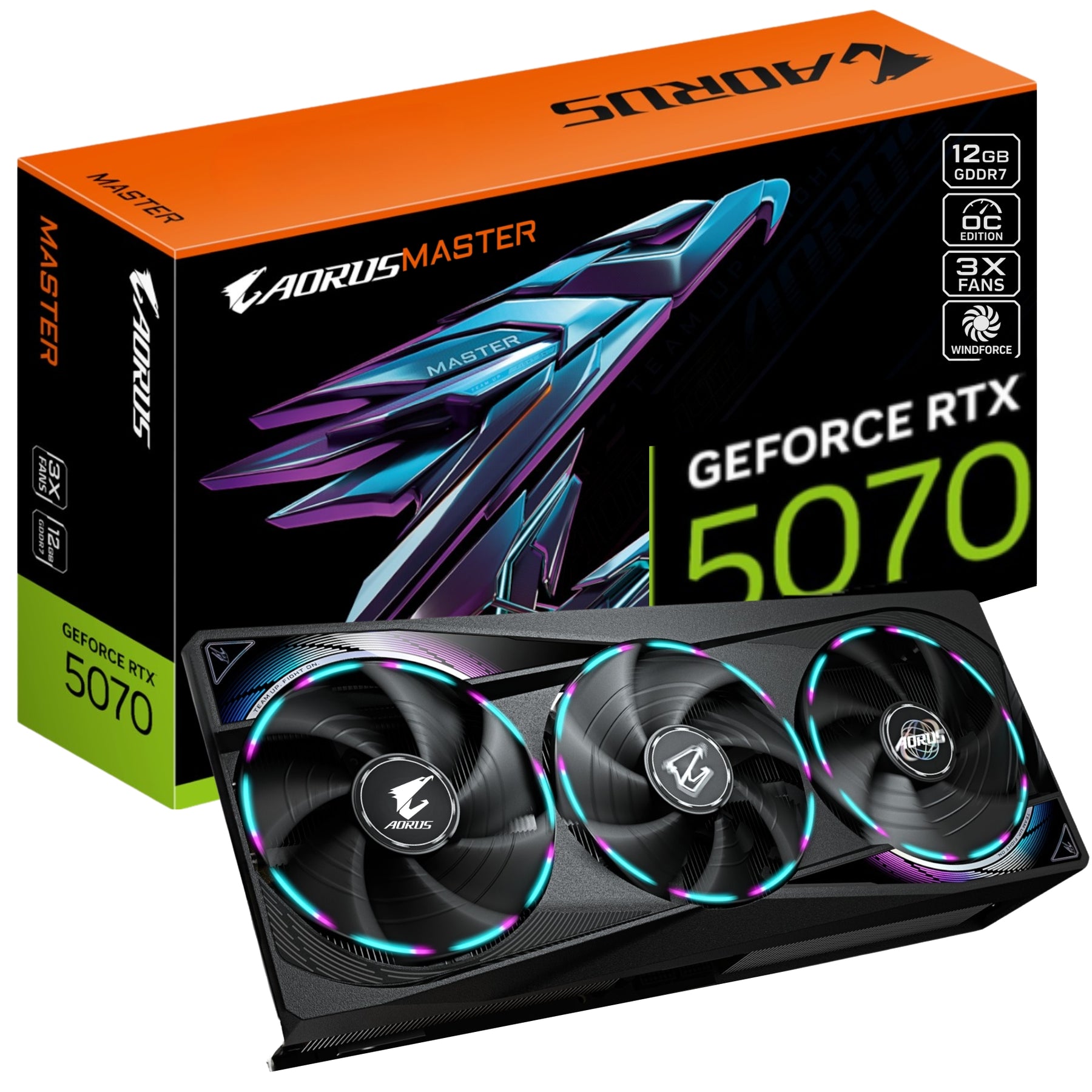 Tarjeta de Video Aorus Master RTX 5070 12GB GDDR7 PCI-E 5.0