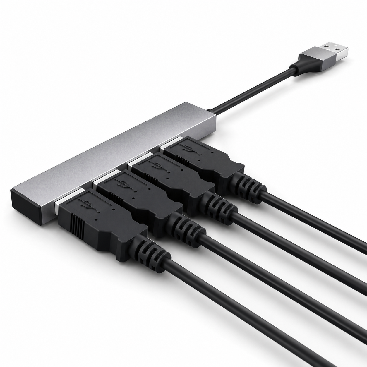 Hub Usb Trust Halyx 4 Puertos Usb 2.0 Flat Aluminium High Speed