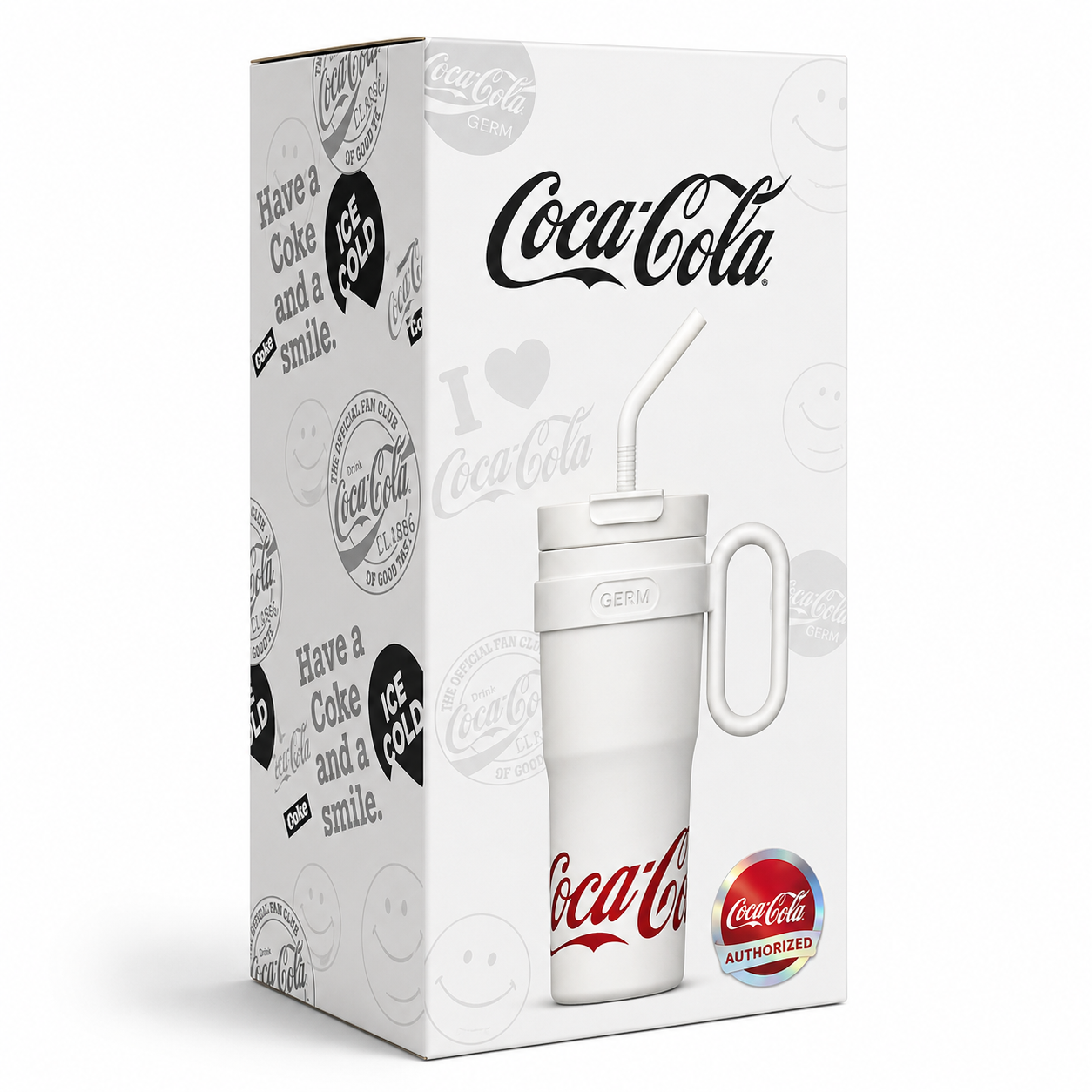 Vaso Térmico GERM Coca-Cola 1100ML White Acero Inoxidable