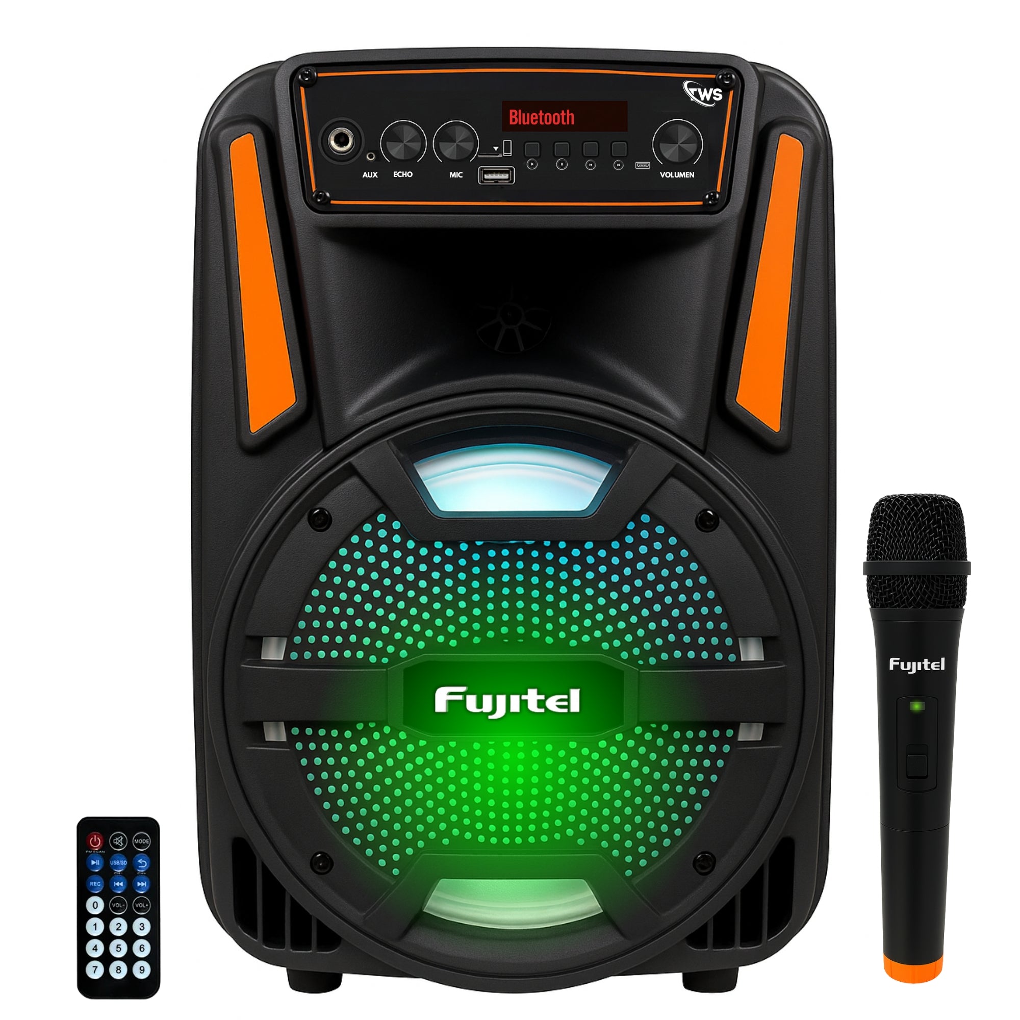 Parlante Karaoke con Micrófono inalámbrico Fujitel BT8L1NEW