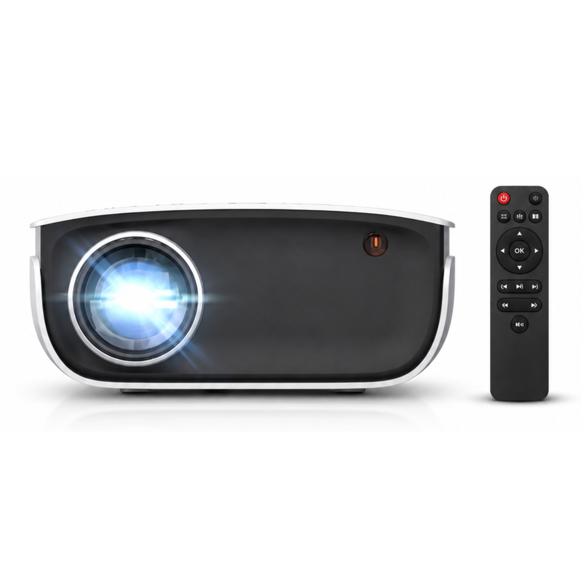 Proyector HD 1280*720p 2000 Lumenes LED con HDMI / USB / AV