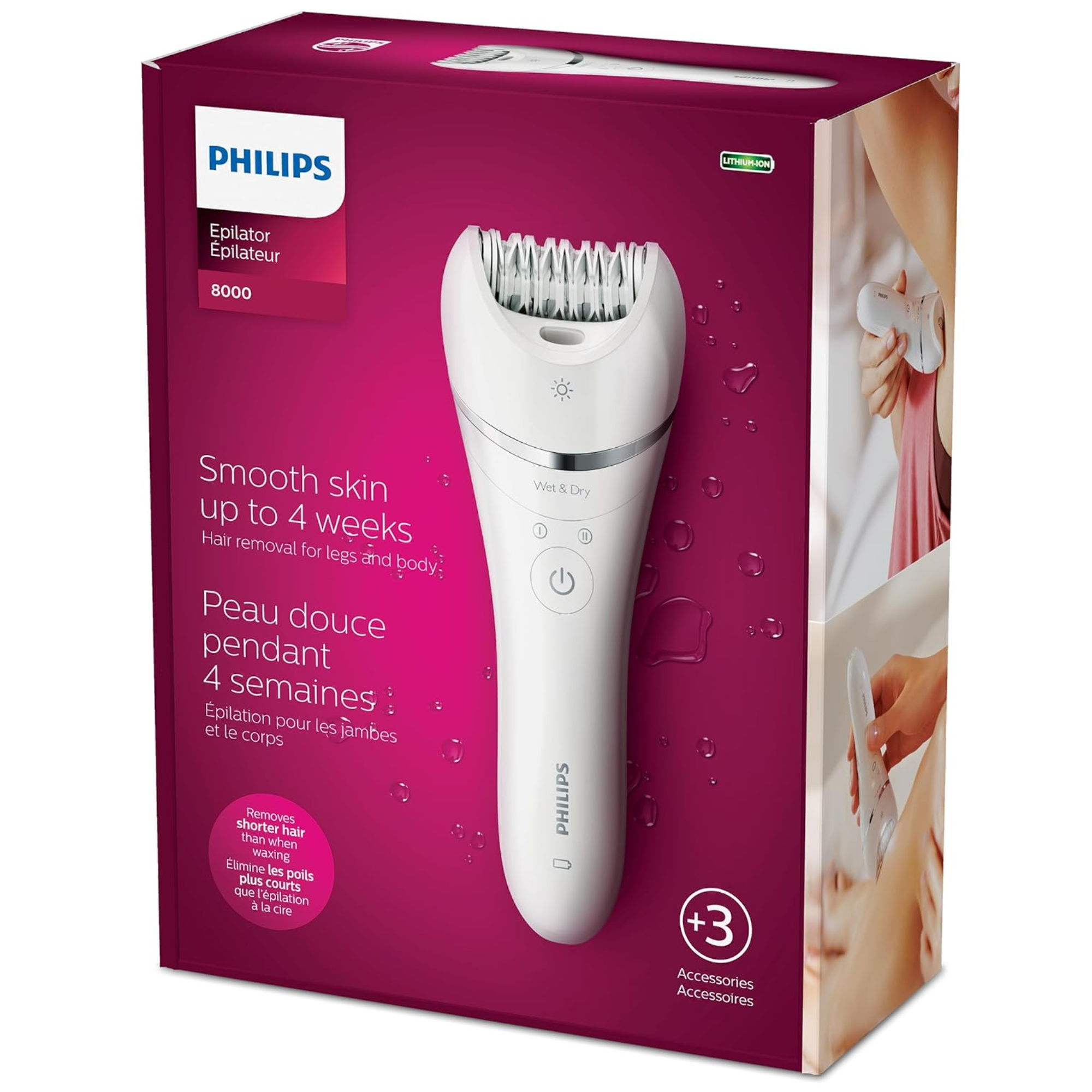 Depiladora Philips BRE-7000 Recargable Uso Húmedo o Seco
