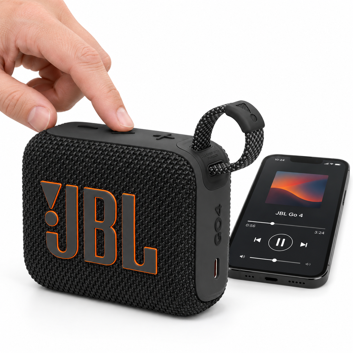 Parlante Portátil JBL GO 4 Black Bluetooth 5 Waterproof IP67