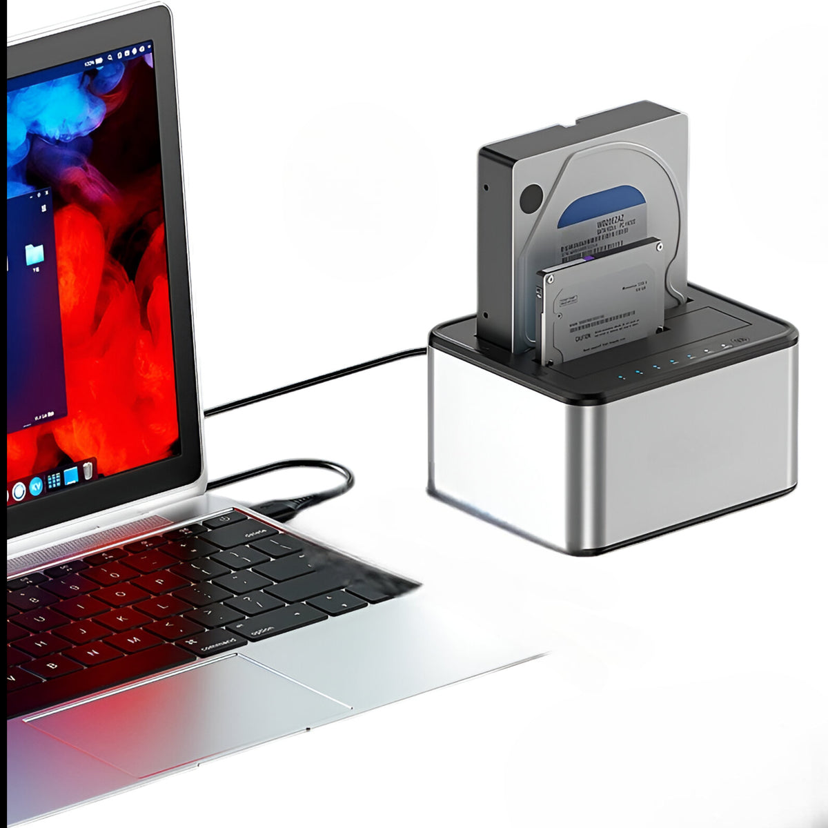 Lector de Discos SATA USB 3.0 Dock Station Dual 5 GBPS K250D