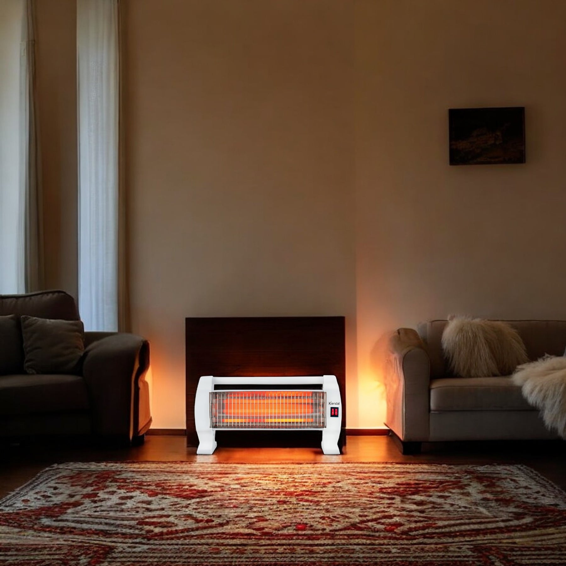 Calefactor Eléctrico 1200W Kendal KC-1200 Quarzo Hasta 14m2