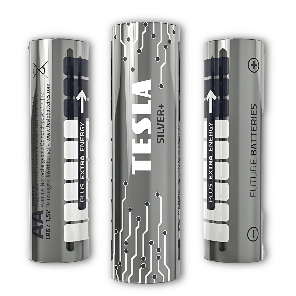 Pack 12 Pilas AA Tesla Silver+ Alkaline Plus Extra Energy