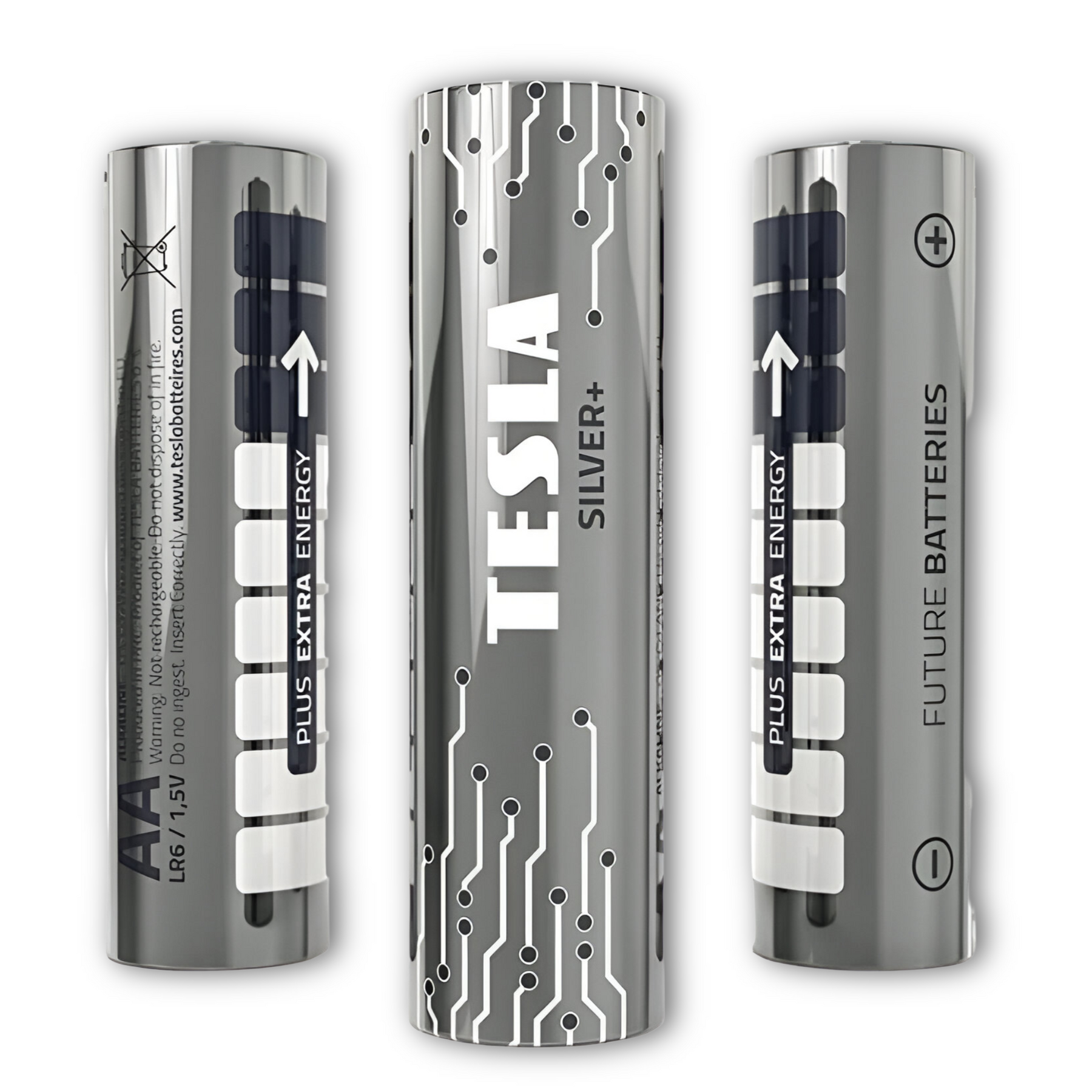 Pack 12 Pilas AA Tesla Silver+ Alkaline Plus Extra Energy