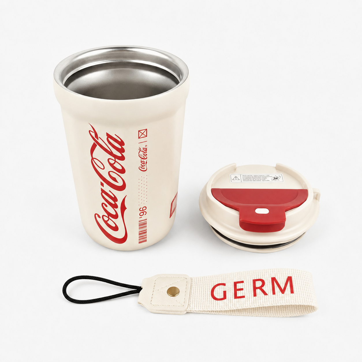 Vaso Termico MUG Germ Coca-Cola Acero Inoxidable 390ML White