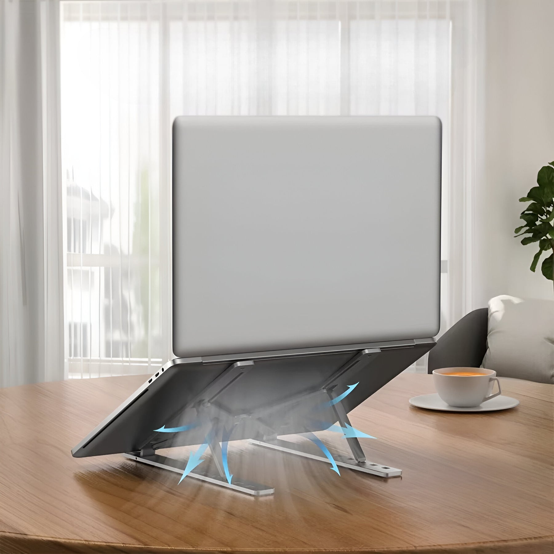 Soporte para Notebooks y Macbooks Retractil de Aluminio