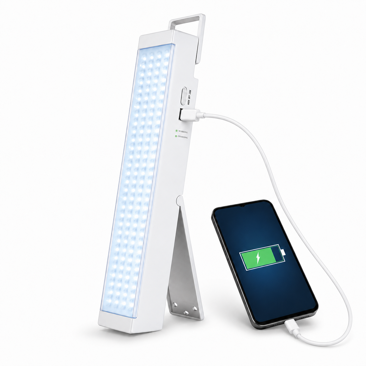 Lampara de Emergencia Recargable 160 LED 24Hrs con Powerbank