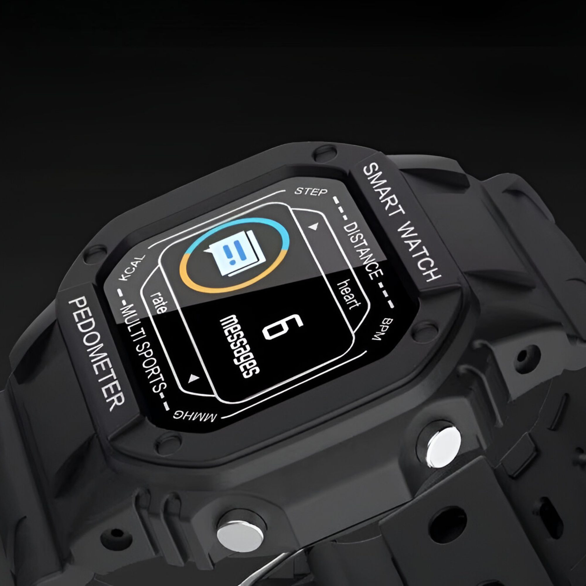 Smartwatch Deportivo i2 Waterproof Multiplataformas Black