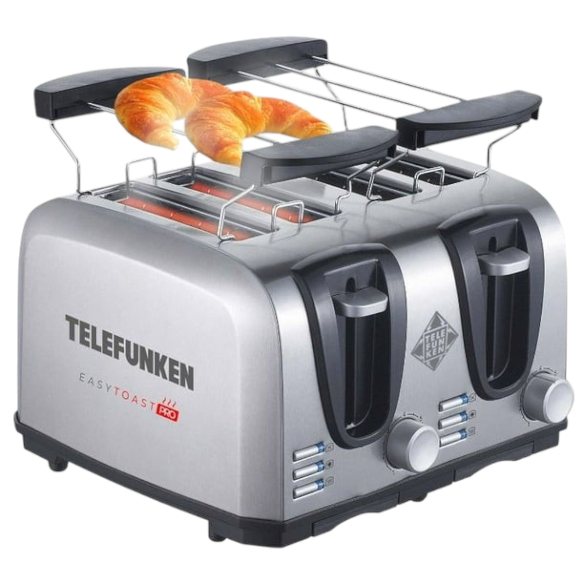 Tostador Eléctrico Doble (4en1) Easy Toast Pro Inox 1450W
