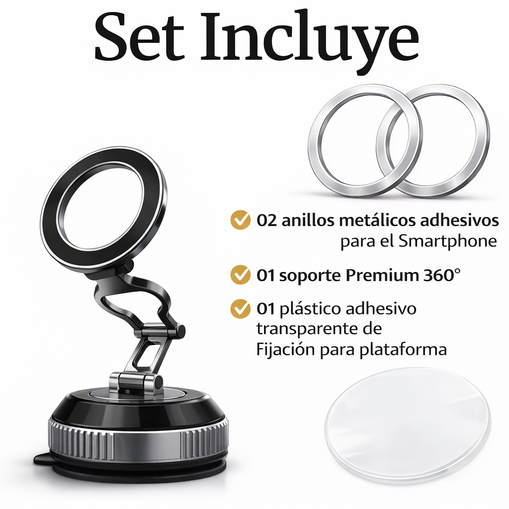 Soporte de Smartphone Magnético con Articulación 360°Premium