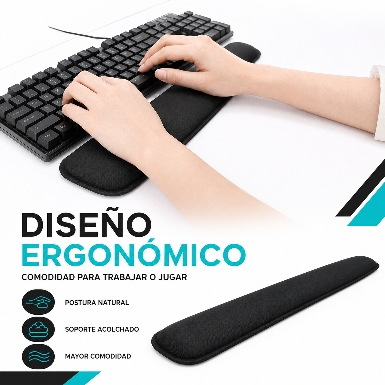 Apoya Muñecas Para Teclado Ultra Ergonómico Wrist Rest 00250