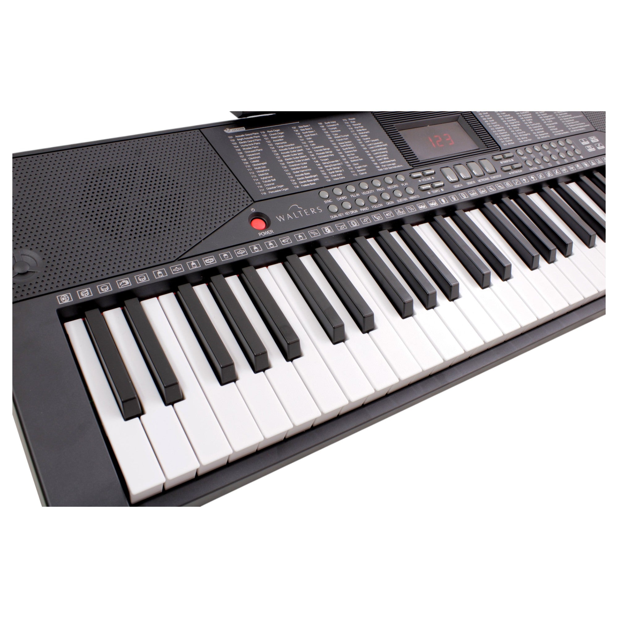 Teclado Musical Walters de 61 Notas con Display LED WPK-683B