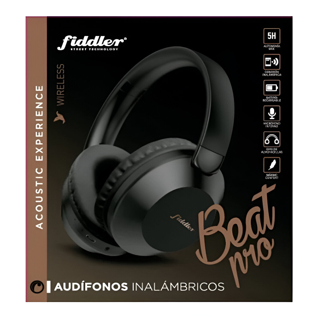 Audifonos Bluetooth 5.3 Fiddler Beat Pro Black + ANC B68PRO