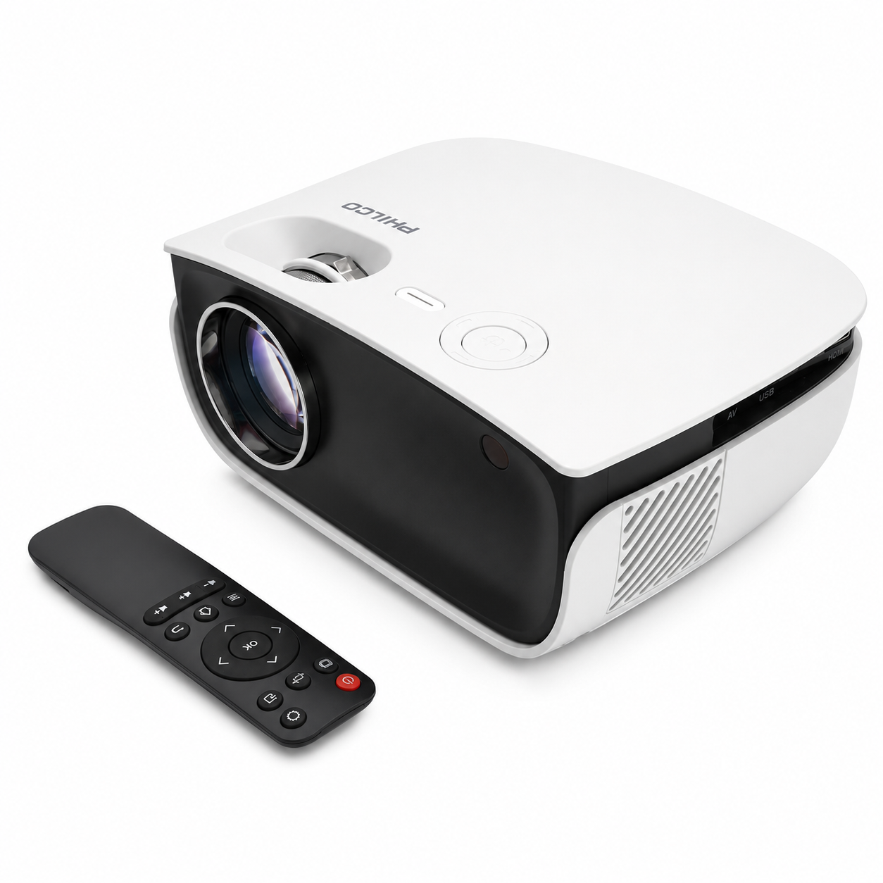 Proyector HD 1280*720p 2000 Lumenes LED con HDMI / USB / AV